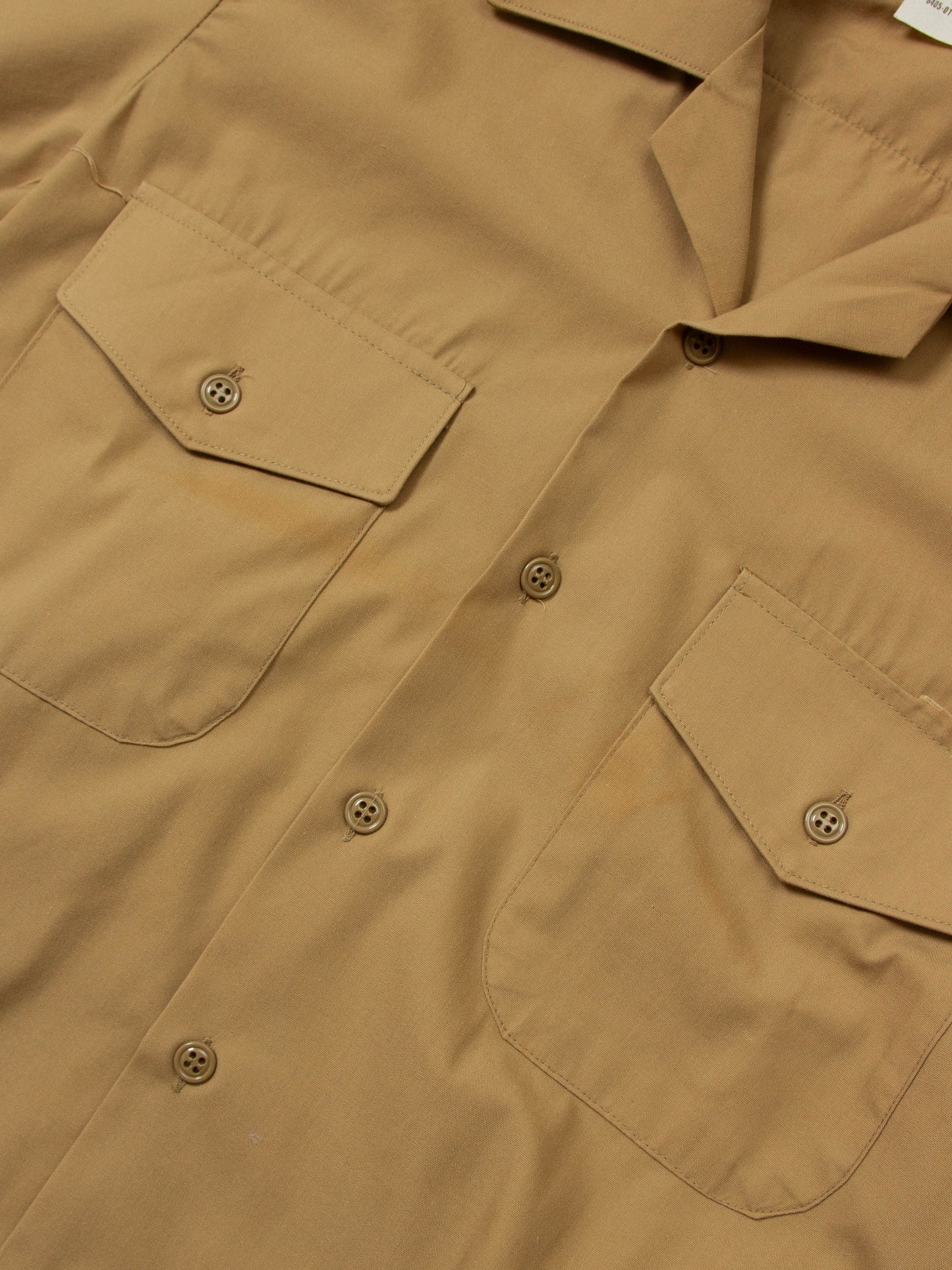 Vtg 1980s US Army Khaki Officer Shirt (S)