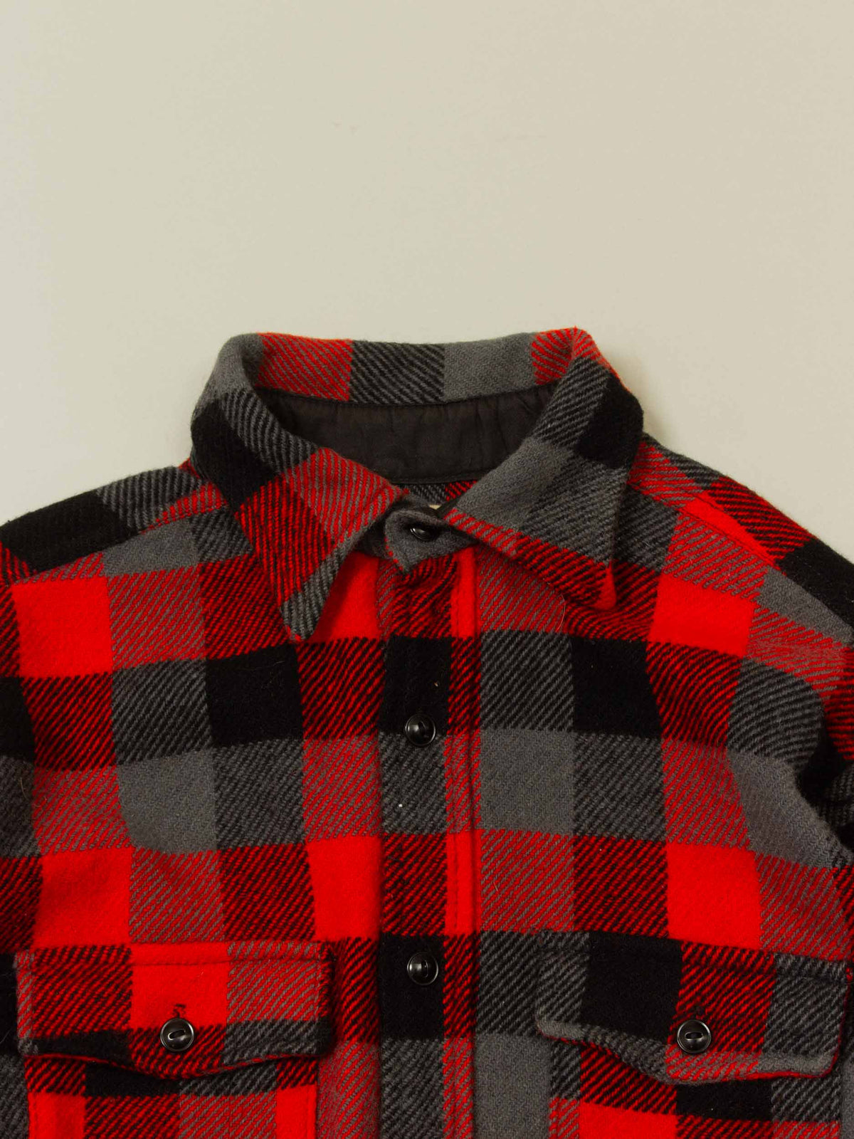 Vtg 1980s Plaid Flannel Overshirt (M)