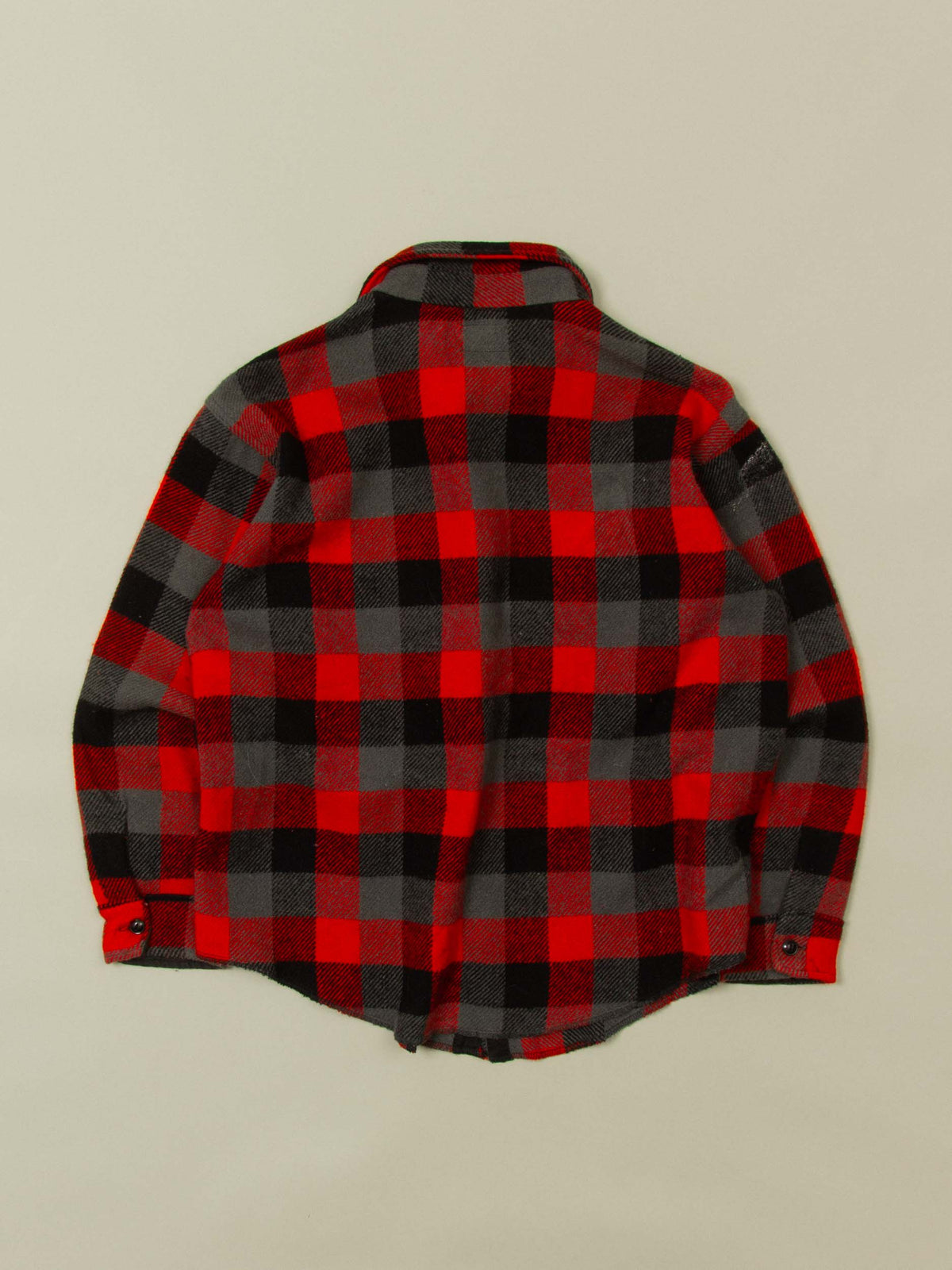 Vtg 1980s Plaid Flannel Overshirt (M)