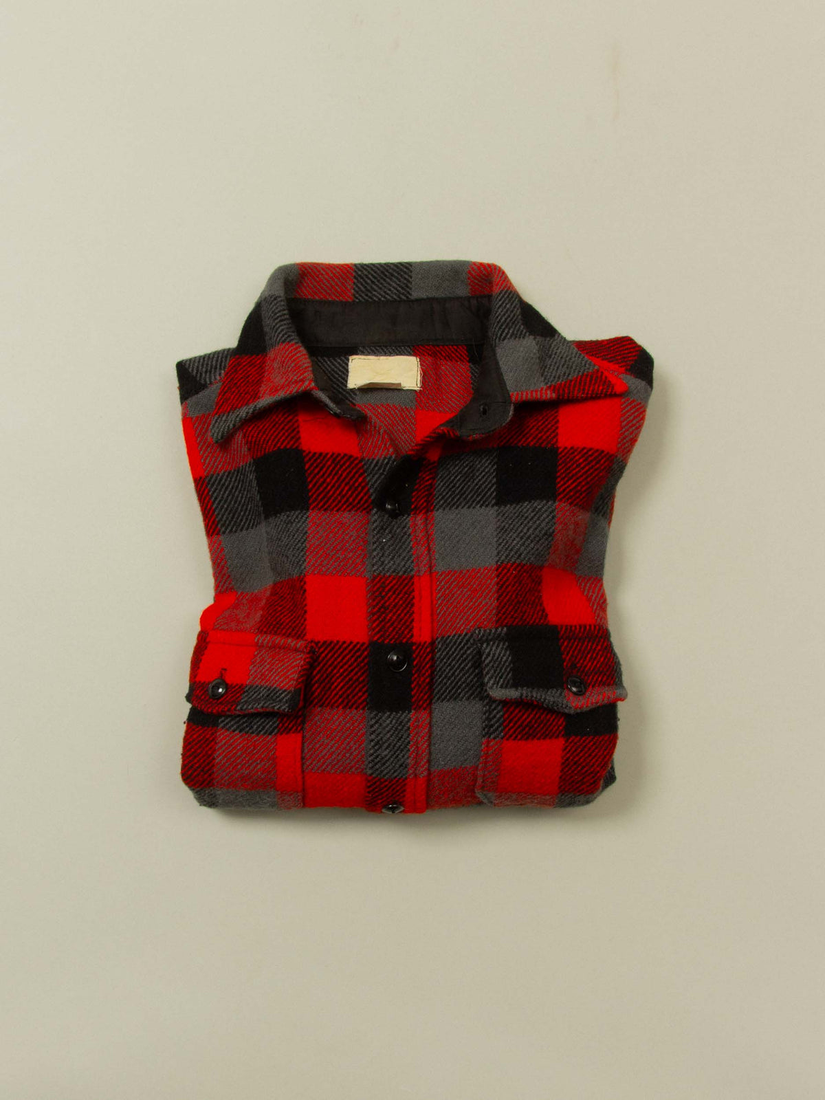 Vtg 1980s Plaid Flannel Overshirt (M)