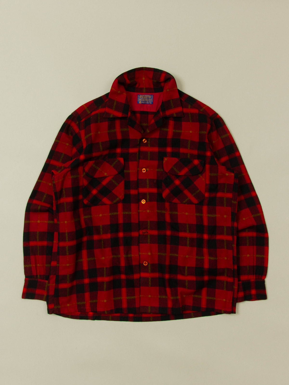 Vtg 1960s Pendleton Flannel Wool Shirt – Made in USA (L)