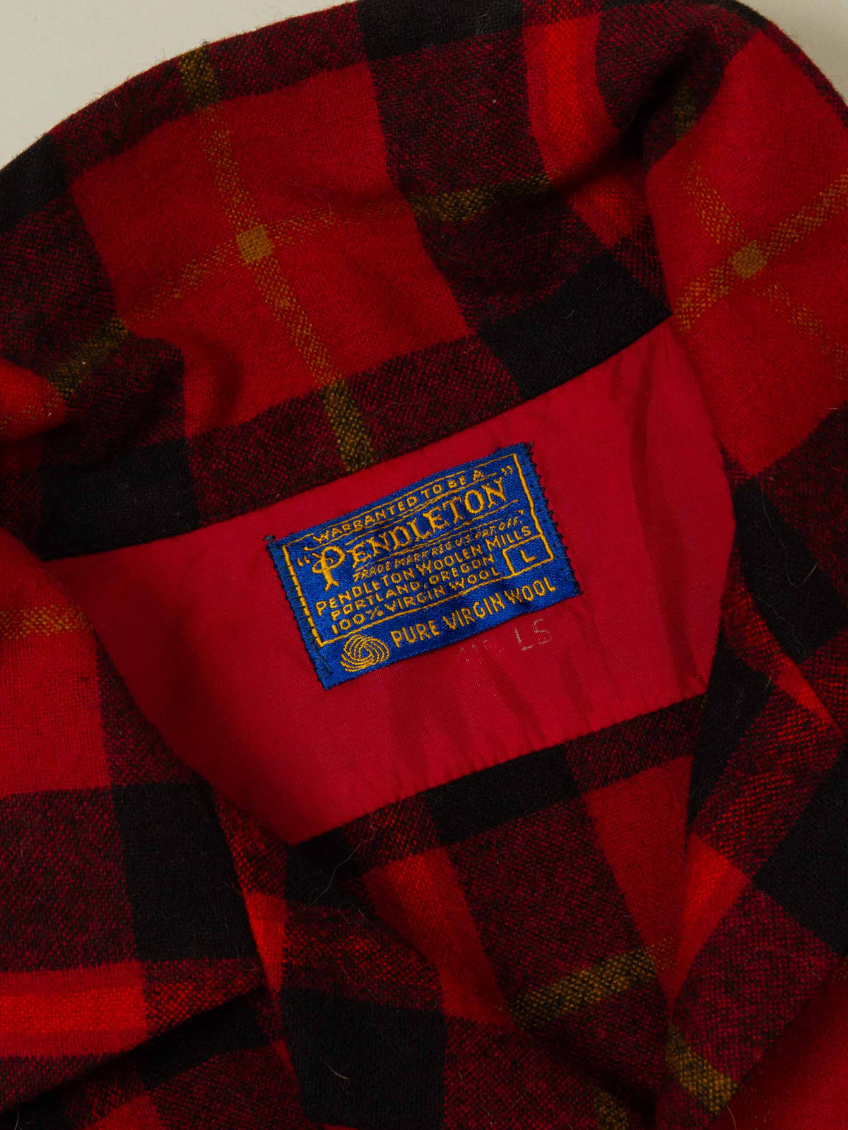Vtg 1960s Pendleton Flannel Wool Shirt – Made in USA (L)