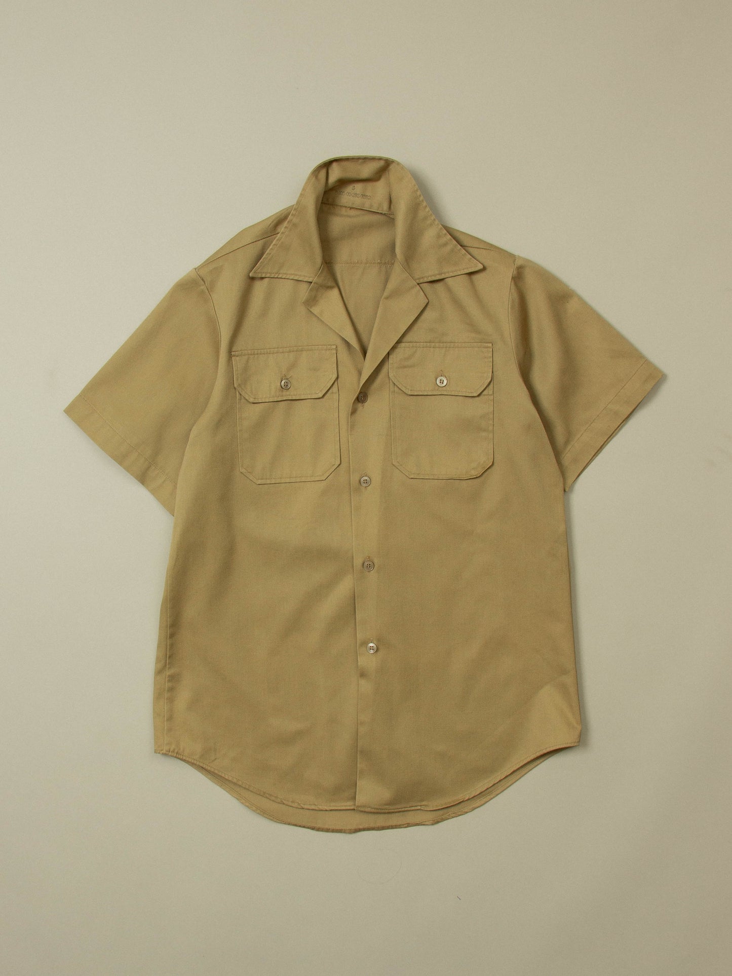 Vtg 1970s US Army Short Sleeve Officer Shirt (S)