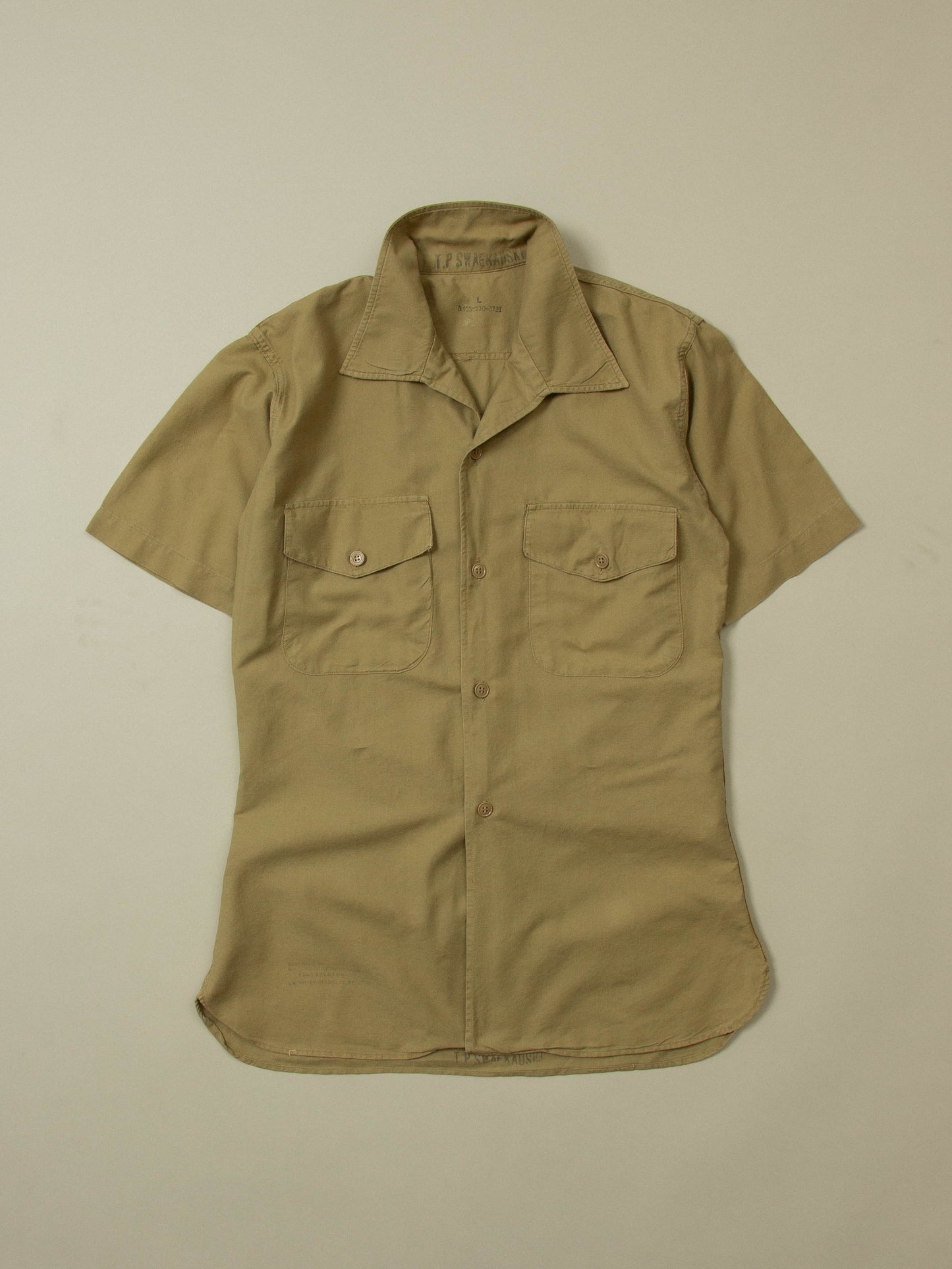 Vtg 1960s US Army Short Sleeve Officer Shirt (S)