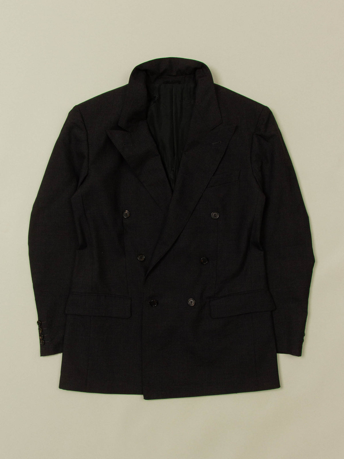 Vtg 1980s Burberry Double Breasted Wool Blazer Jacket (L)