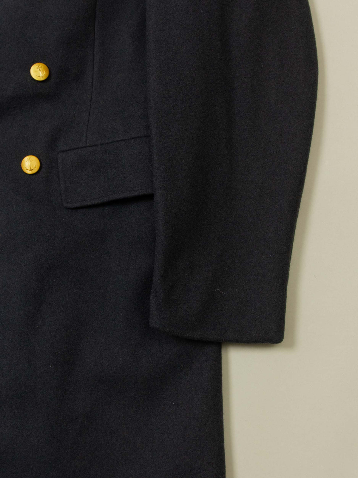 Vtg 1960s Swedish Navy Officer's Wool Coat (M)