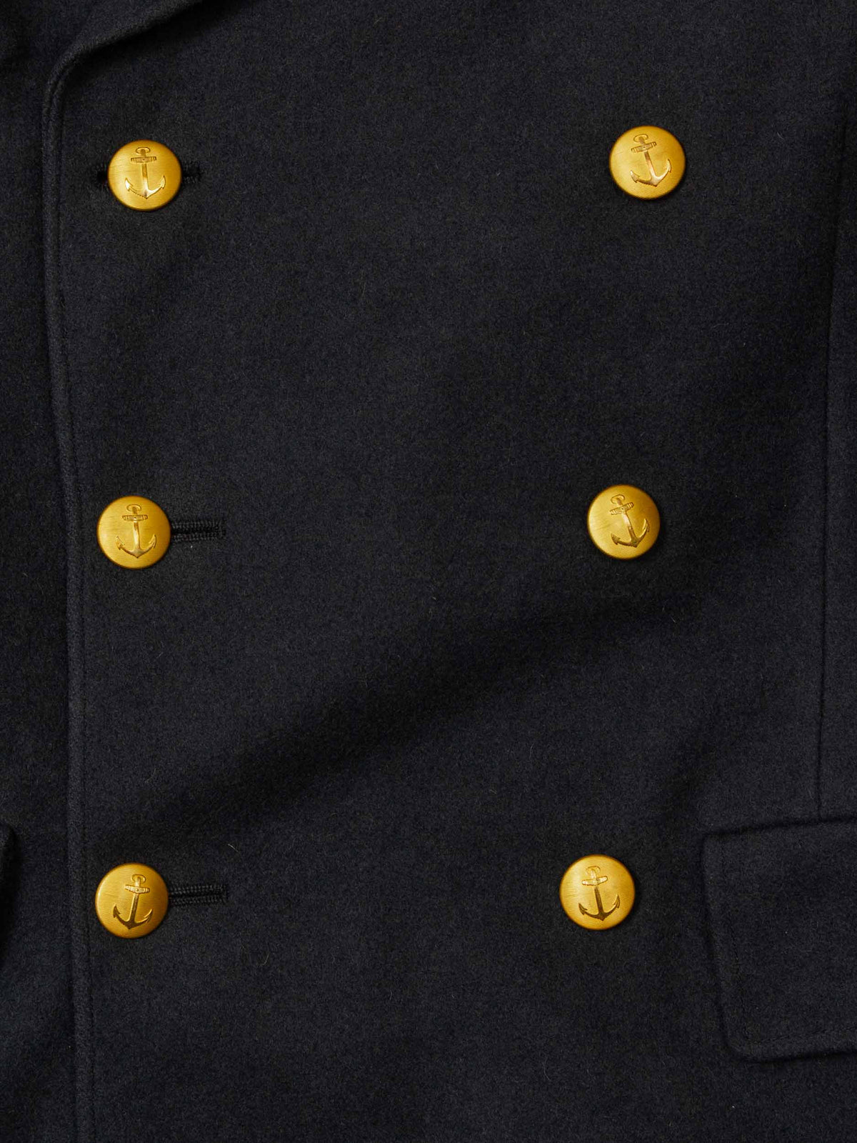 Vtg 1960s Swedish Navy Officer's Wool Coat (M)