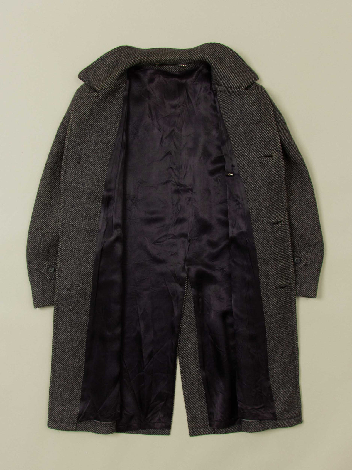 Vtg 1980s Single Breasted Wool Coat – Made in UK (M)