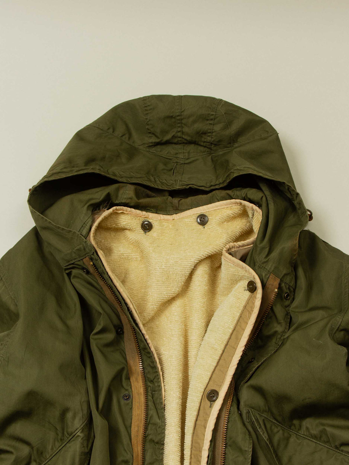Vtg 1952 US Army M-51 Fishtail Parka w/ Liner (XL)