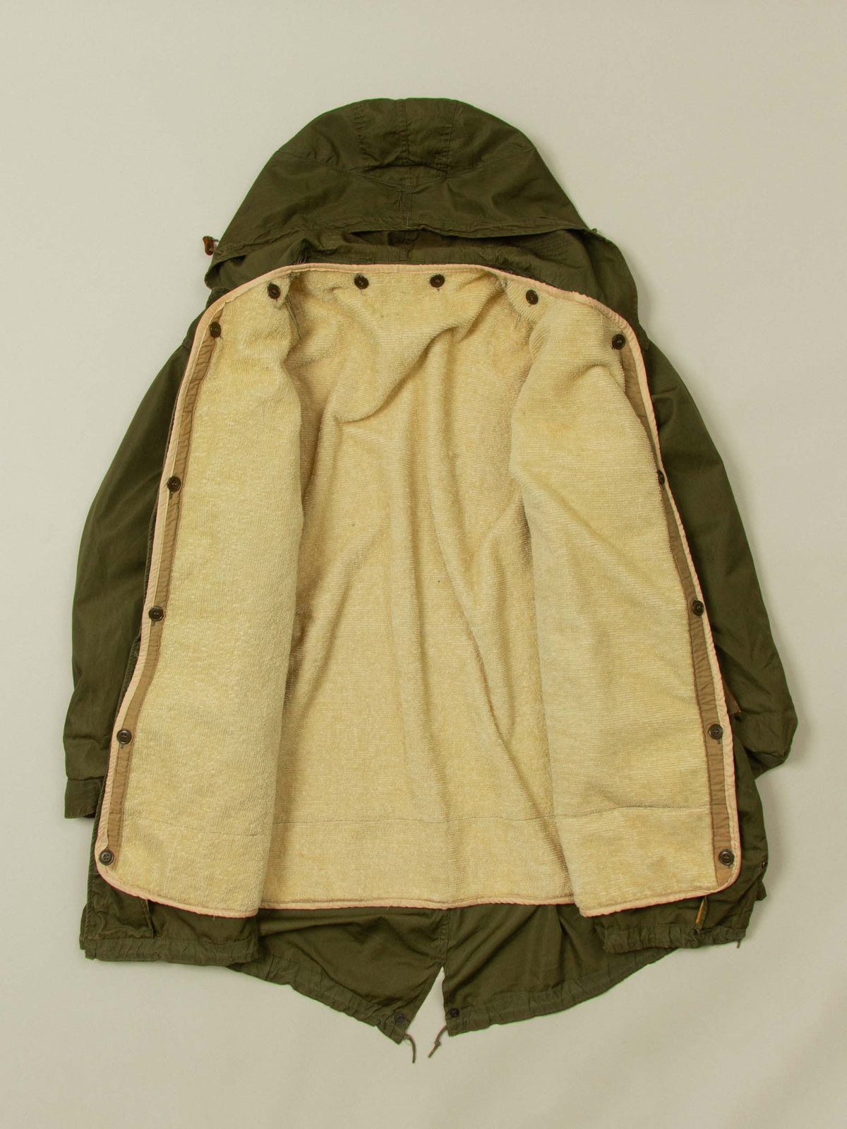 Vtg 1952 US Army M-51 Fishtail Parka w/ Liner (XL)