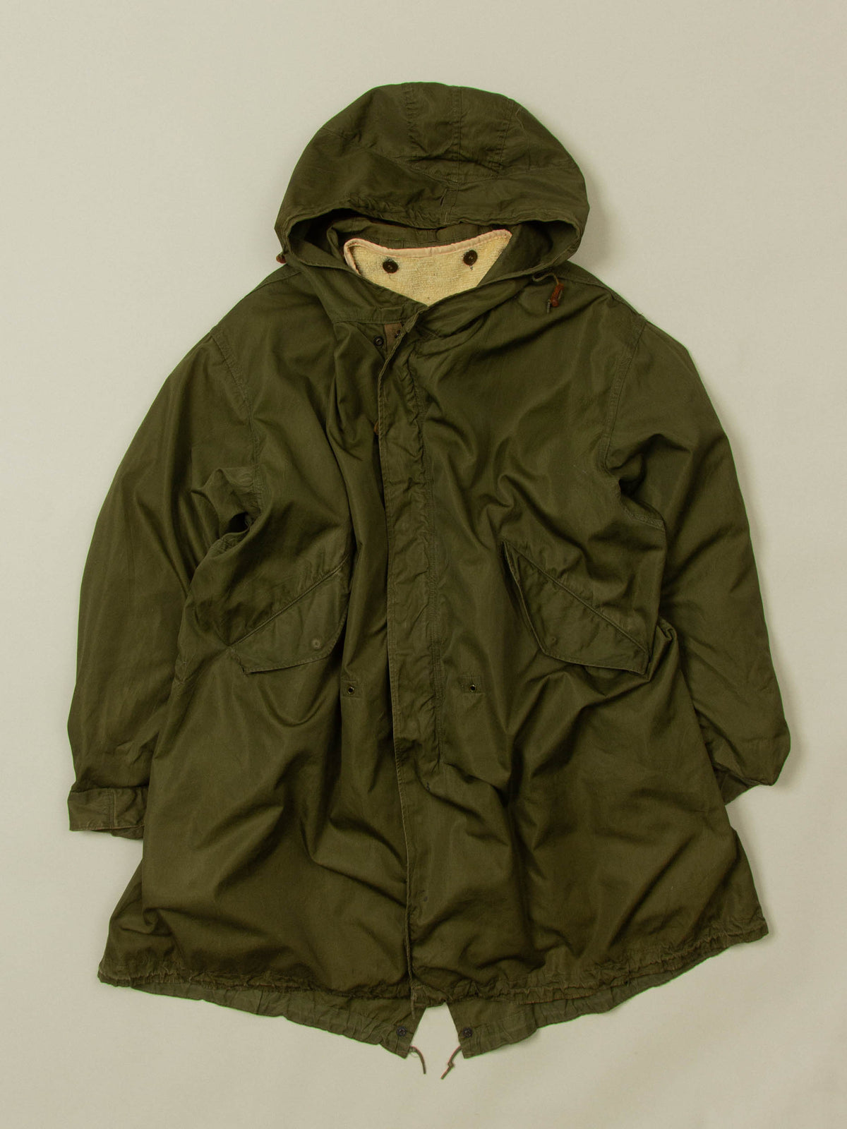 Vtg 1952 US Army M-51 Fishtail Parka w/ Liner (XL)