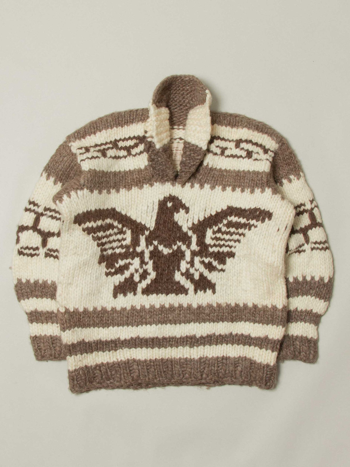 Vtg 1960s Pullover 'Thunderbird' Cowichan Sweater – Made in Canada (M/L)