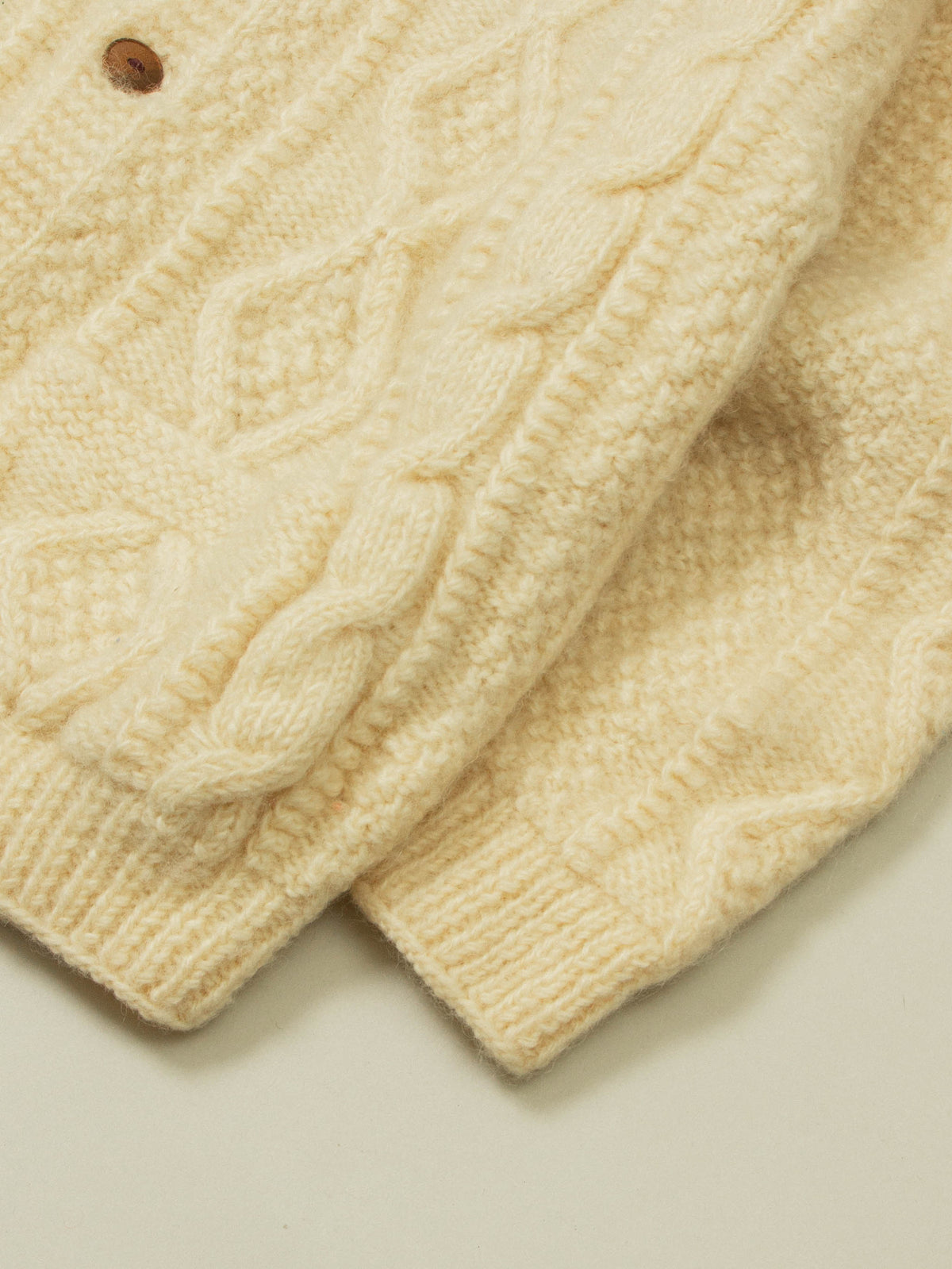 Vtg Knitted Wool Cardigan - Made in Nepal (M)