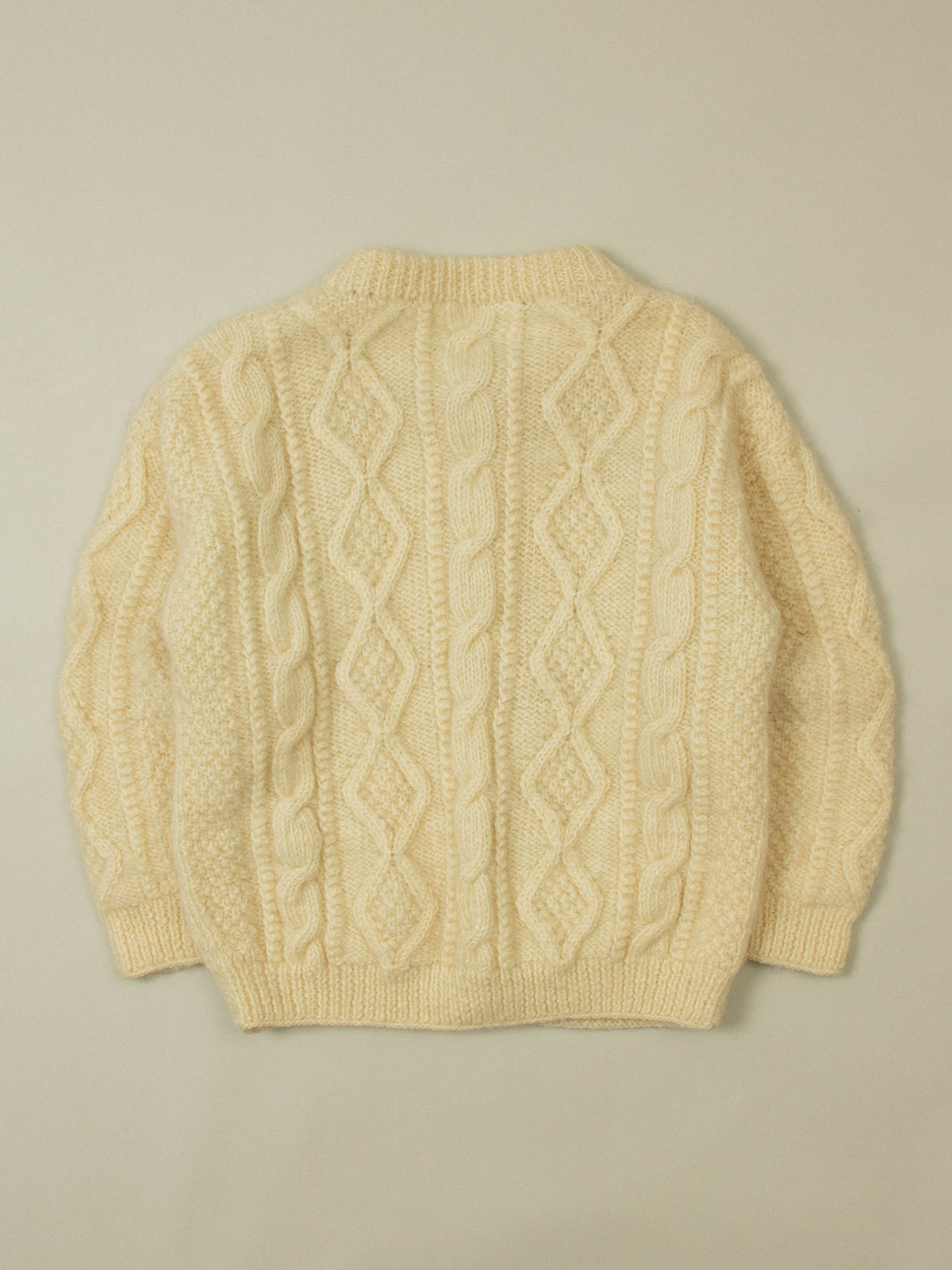 Vtg Knitted Wool Cardigan - Made in Nepal (M)