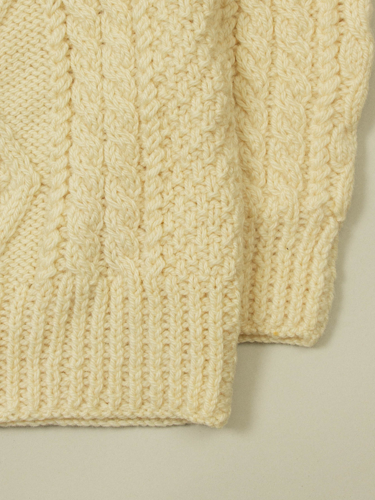 Vtg 1970s Fisherman Knit Sweater - Made in Ireland (L)