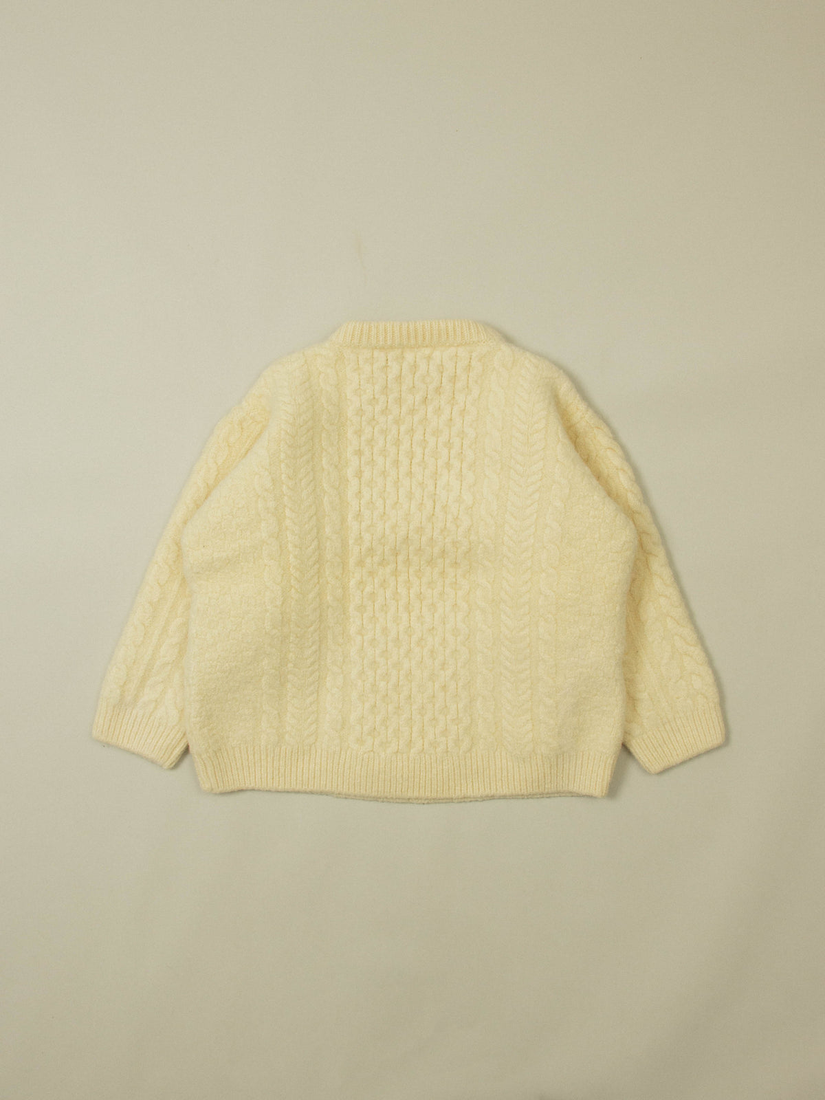 Vtg 1990s L.L.Bean Fisherman Wool Sweater - Made in Ireland (XS)