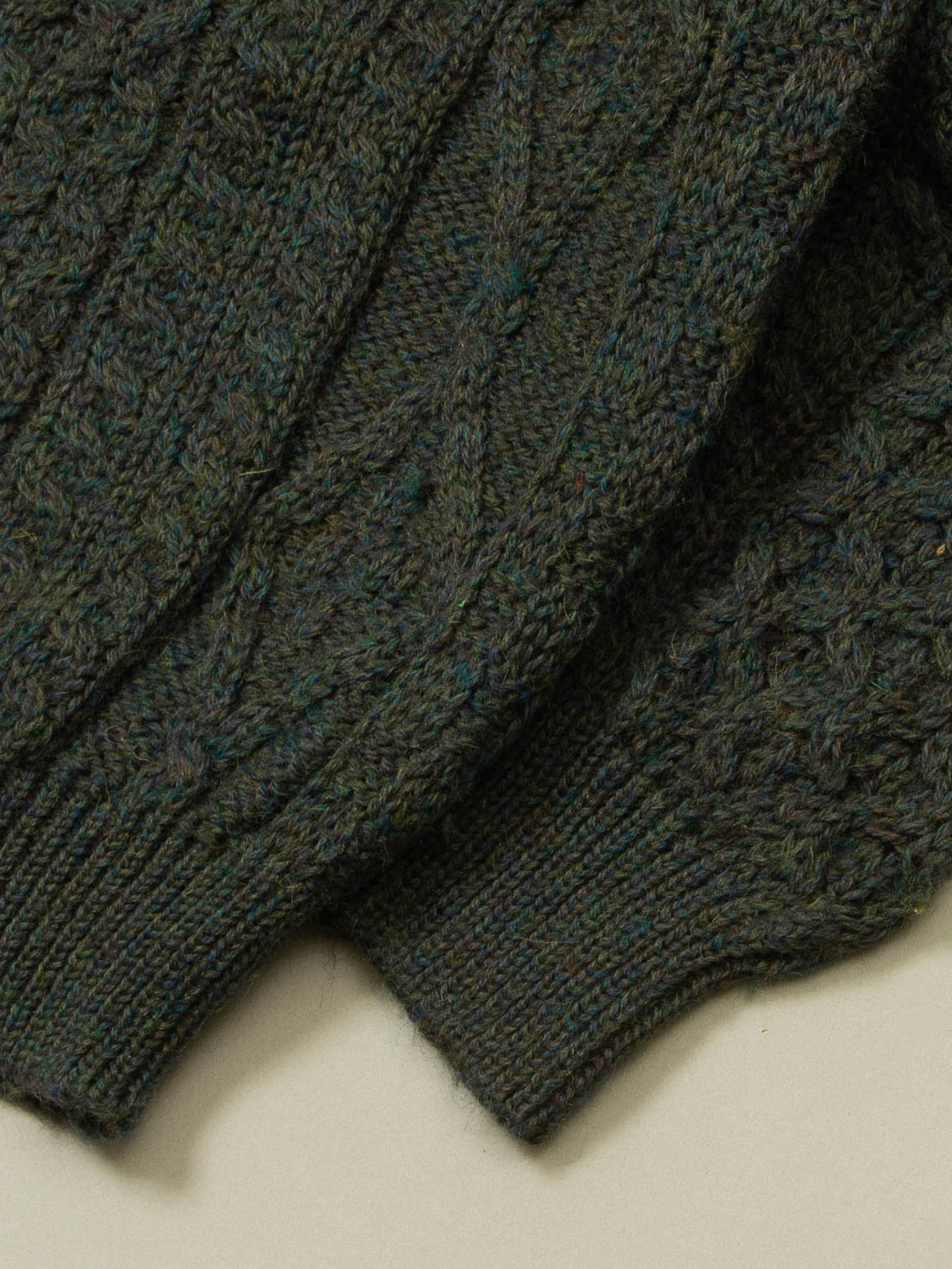 Vtg 1990s Celtic Country Knitted Wool Sweater - Made in Ireland (L)