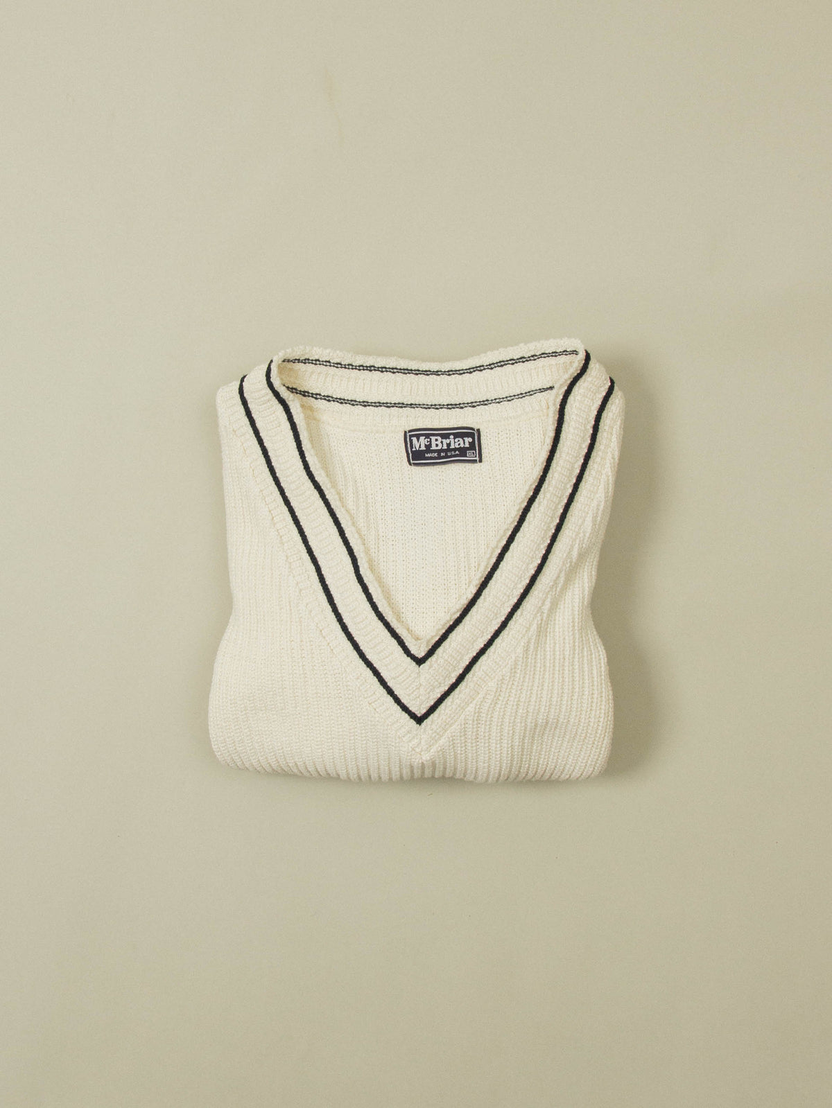 Vtg 1990s V-neck Cricket Sweater - Made in USA (L)