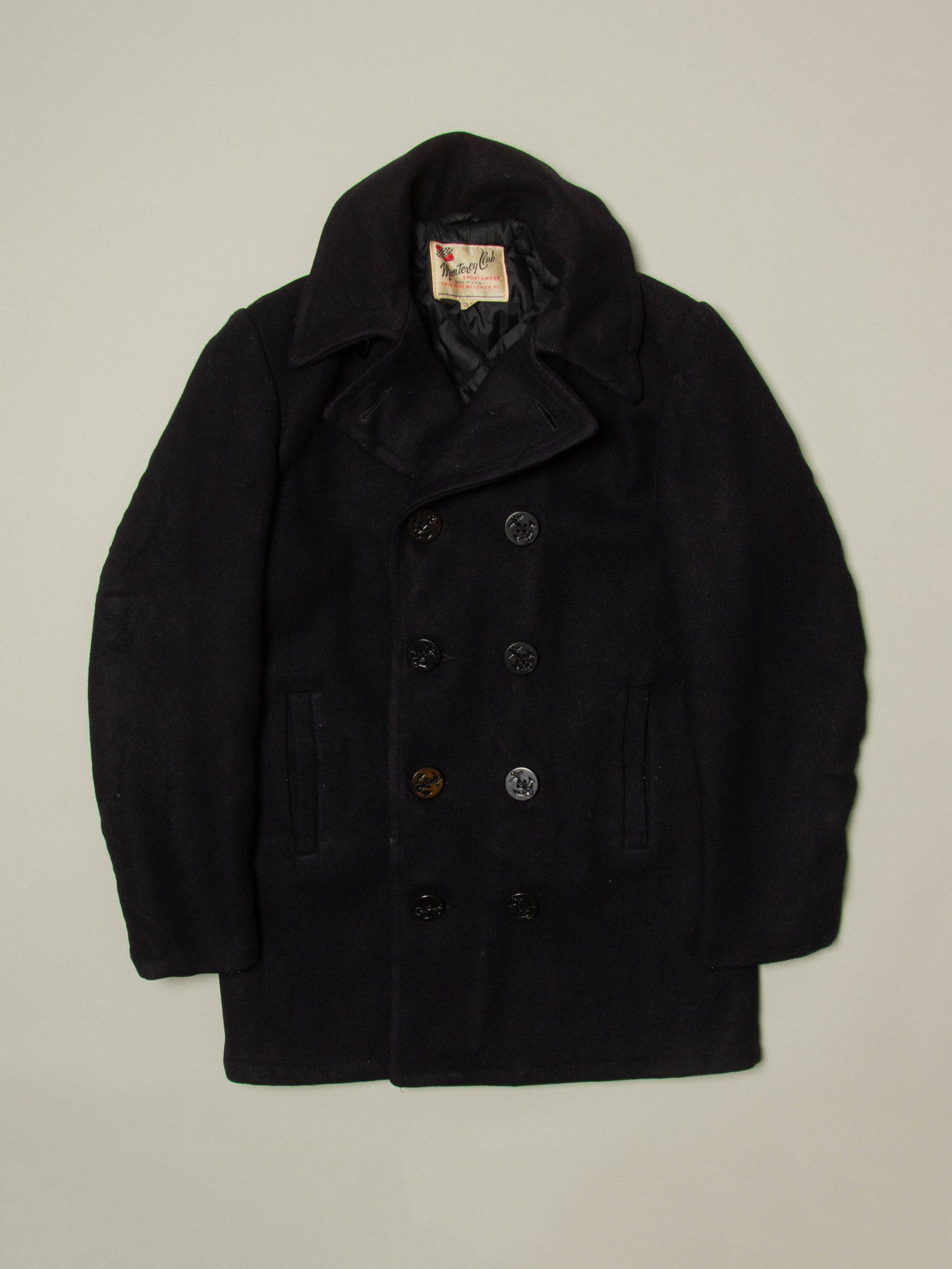 Vtg 1960s Monterey Club Wool Peacoat - Made in USA (XS)
