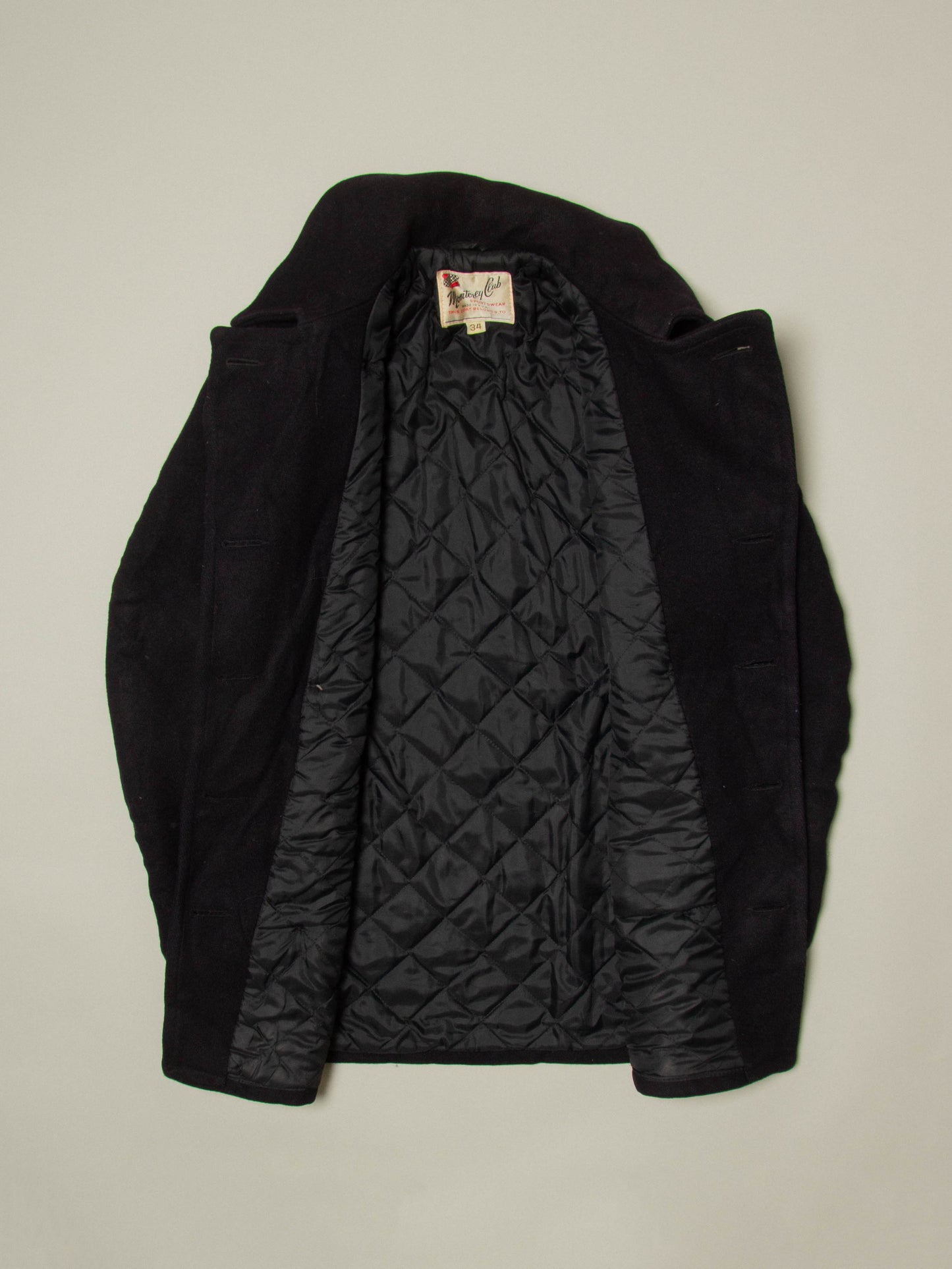 Vtg 1960s Monterey Club Wool Peacoat - Made in USA (XS)