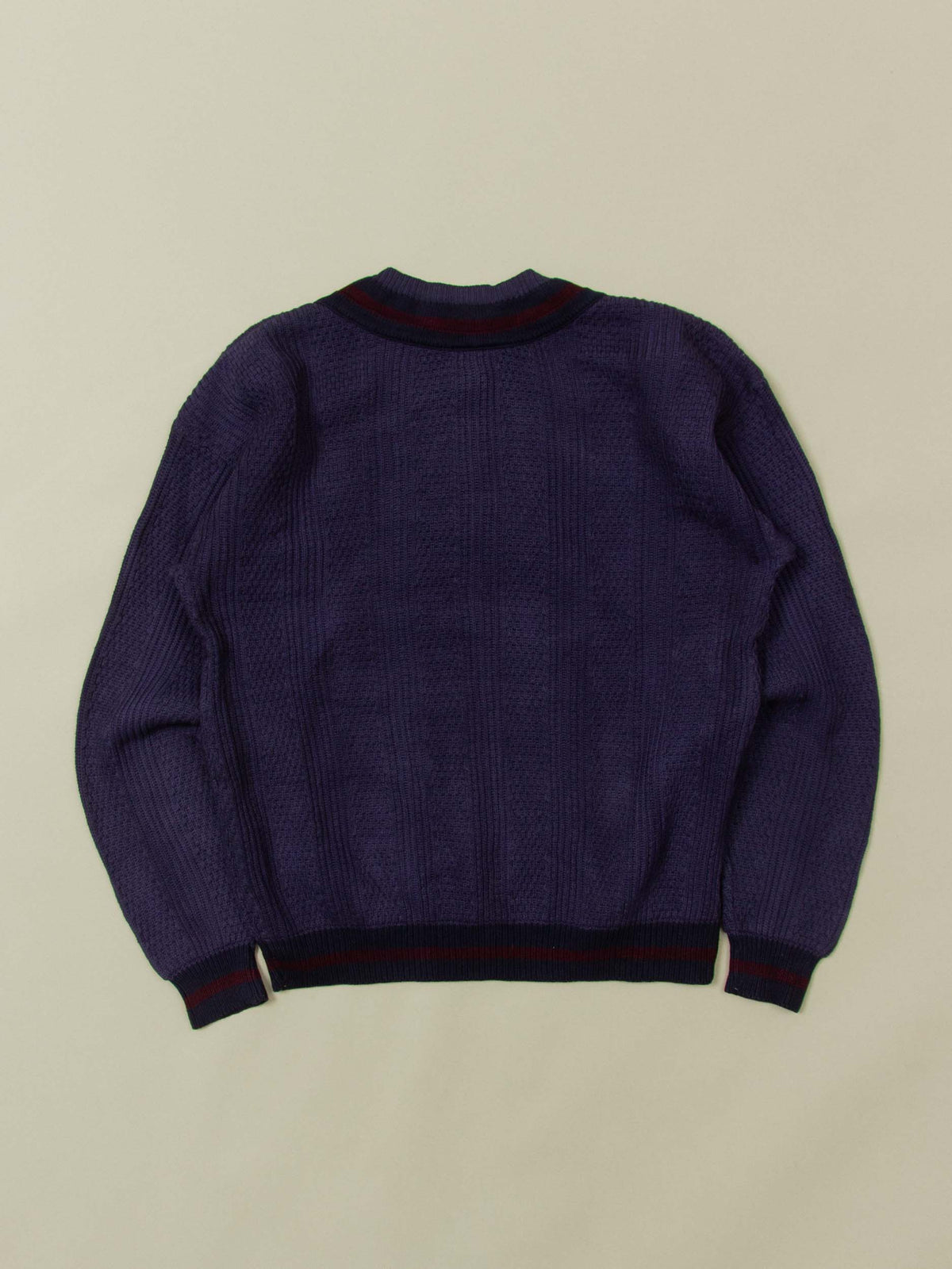 Vtg 1980s V-Neck Cricket Cotton Sweater – Made in USA (L)