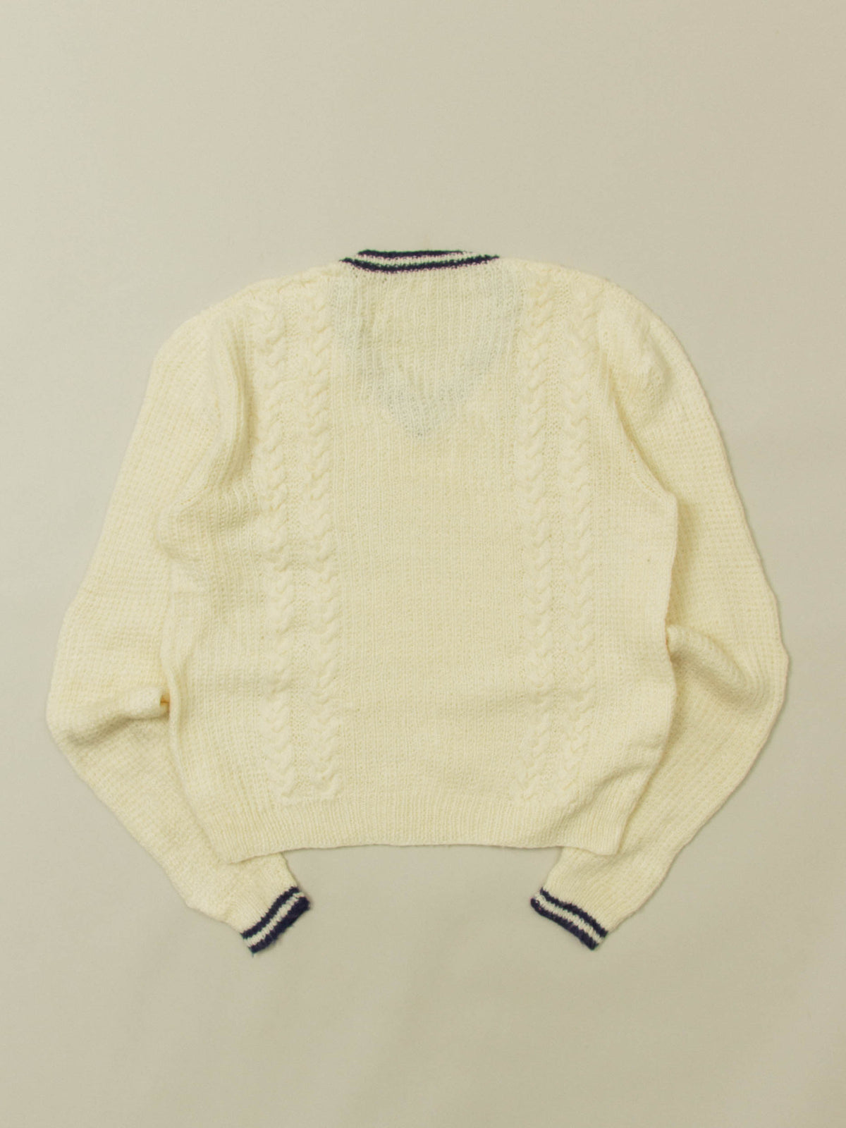 Vtg 1970s V-Neck Cricket Sweater (M)