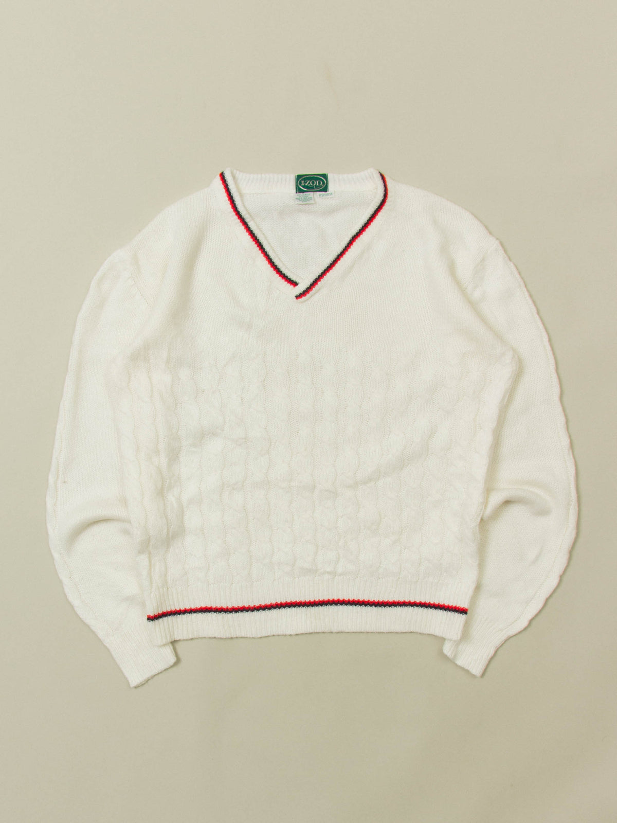 Vtg 1990s Izod V-Neck Cricket Sweater (M/L)