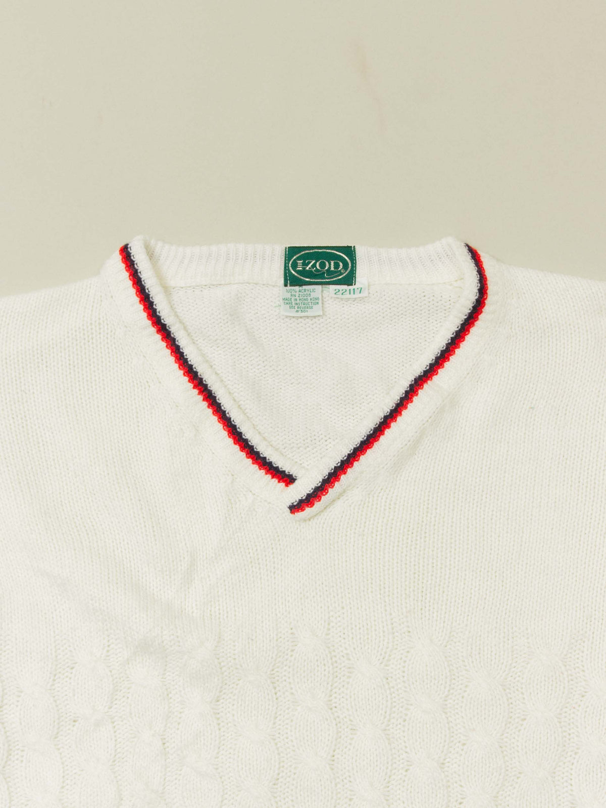 Vtg 1990s Izod V-Neck Cricket Sweater (M/L)