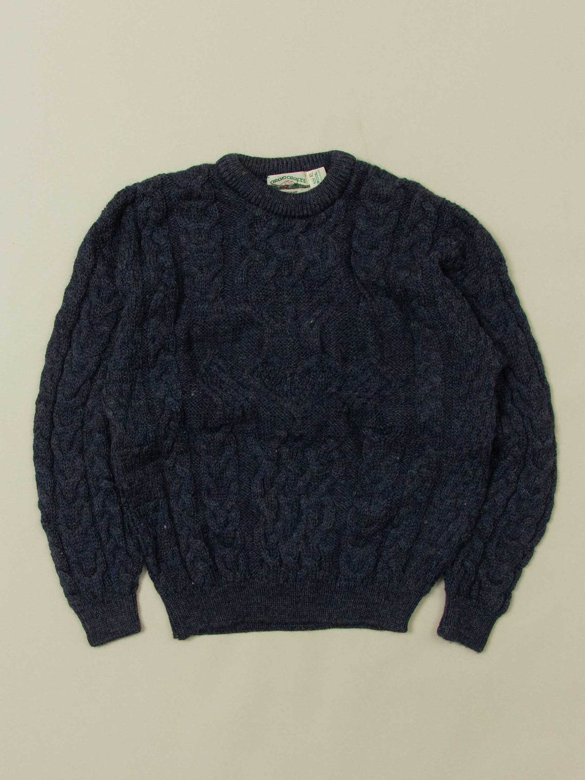 Vtg 1990s Knitted Wool Sweater – Made in Ireland (XL)