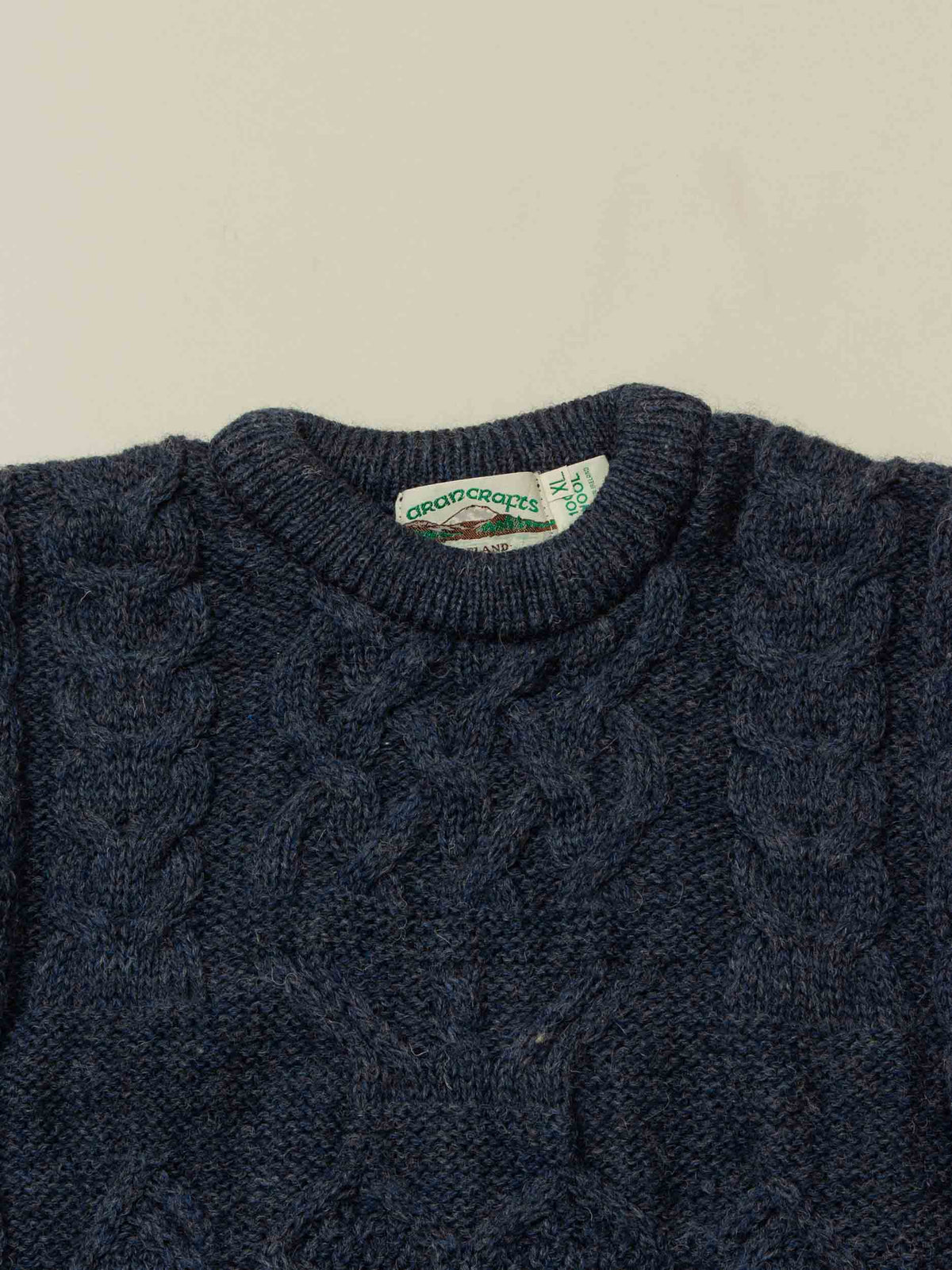 Vtg 1990s Knitted Wool Sweater – Made in Ireland (XL)