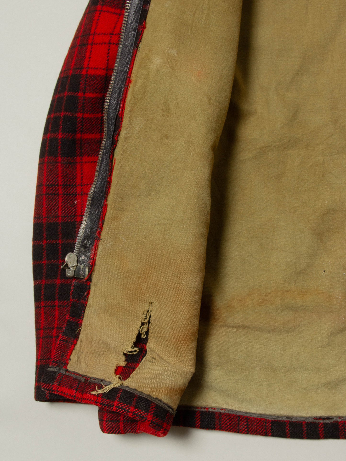 Vtg 1950s Woolrich Buffalo Plaid Hunting Jacket (XS)