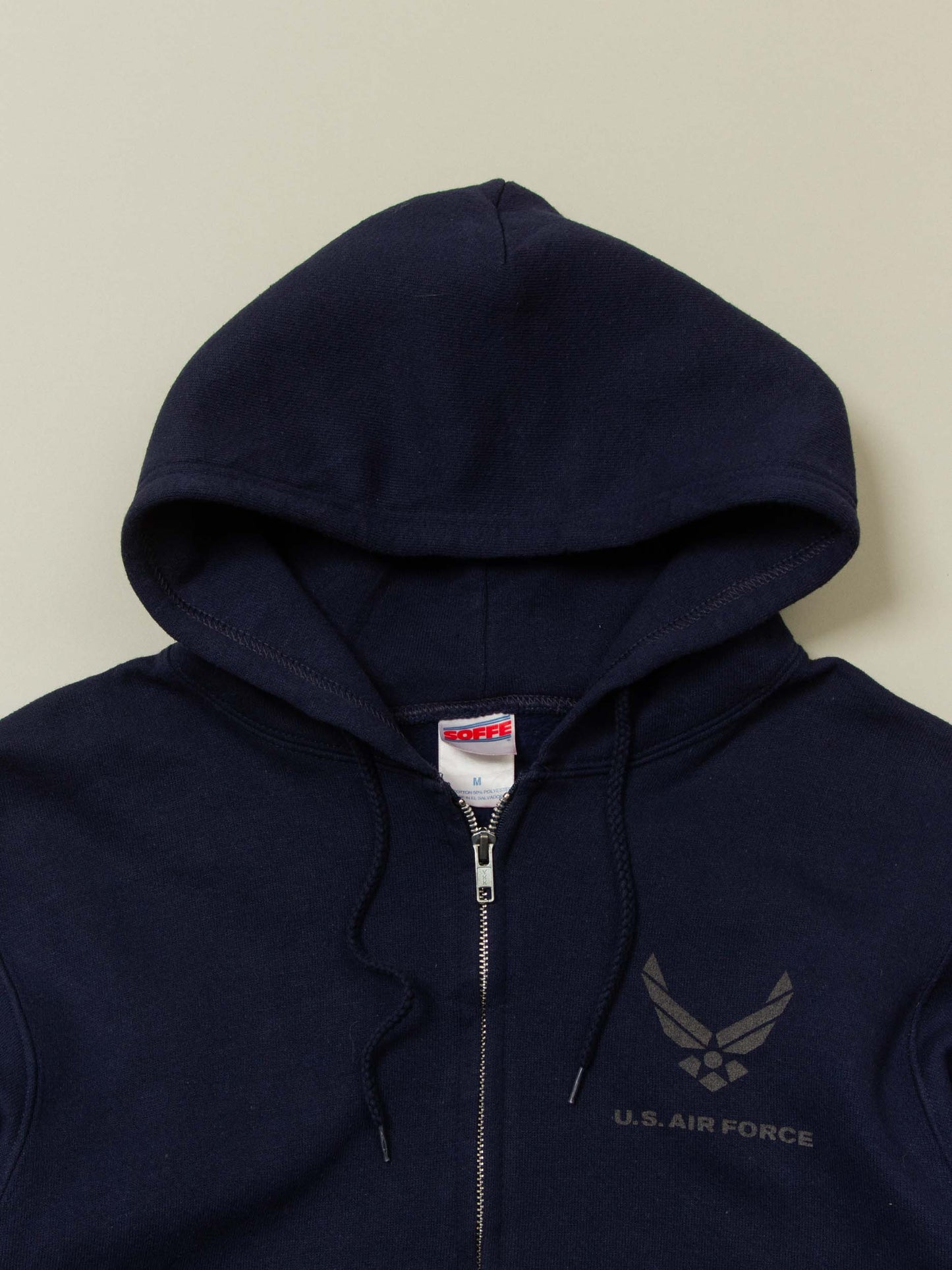 Vtg 1990s US Air Force Reflective Zip-Up Hoodie (M)