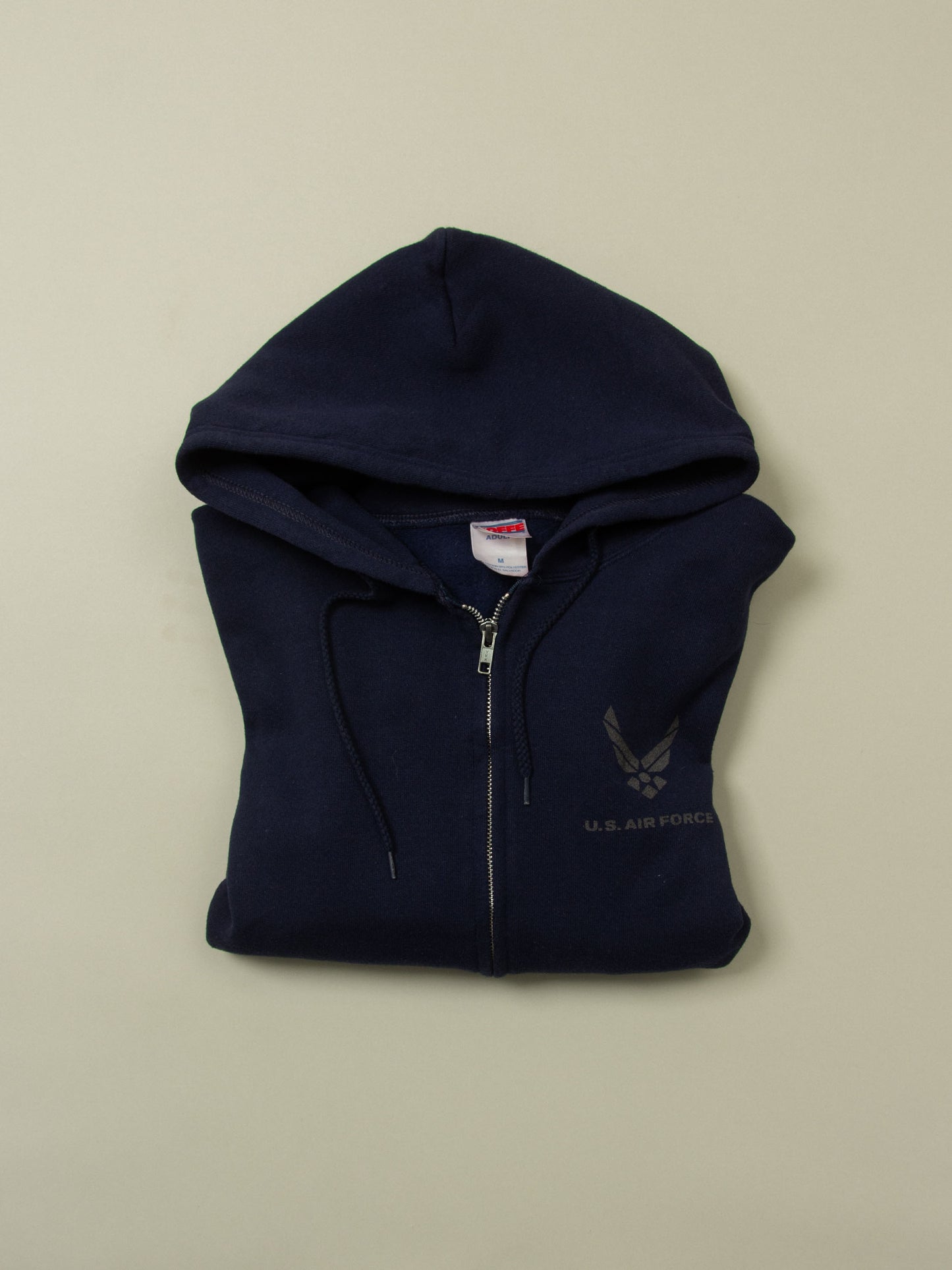 Vtg 1990s US Air Force Reflective Zip-Up Hoodie (M)