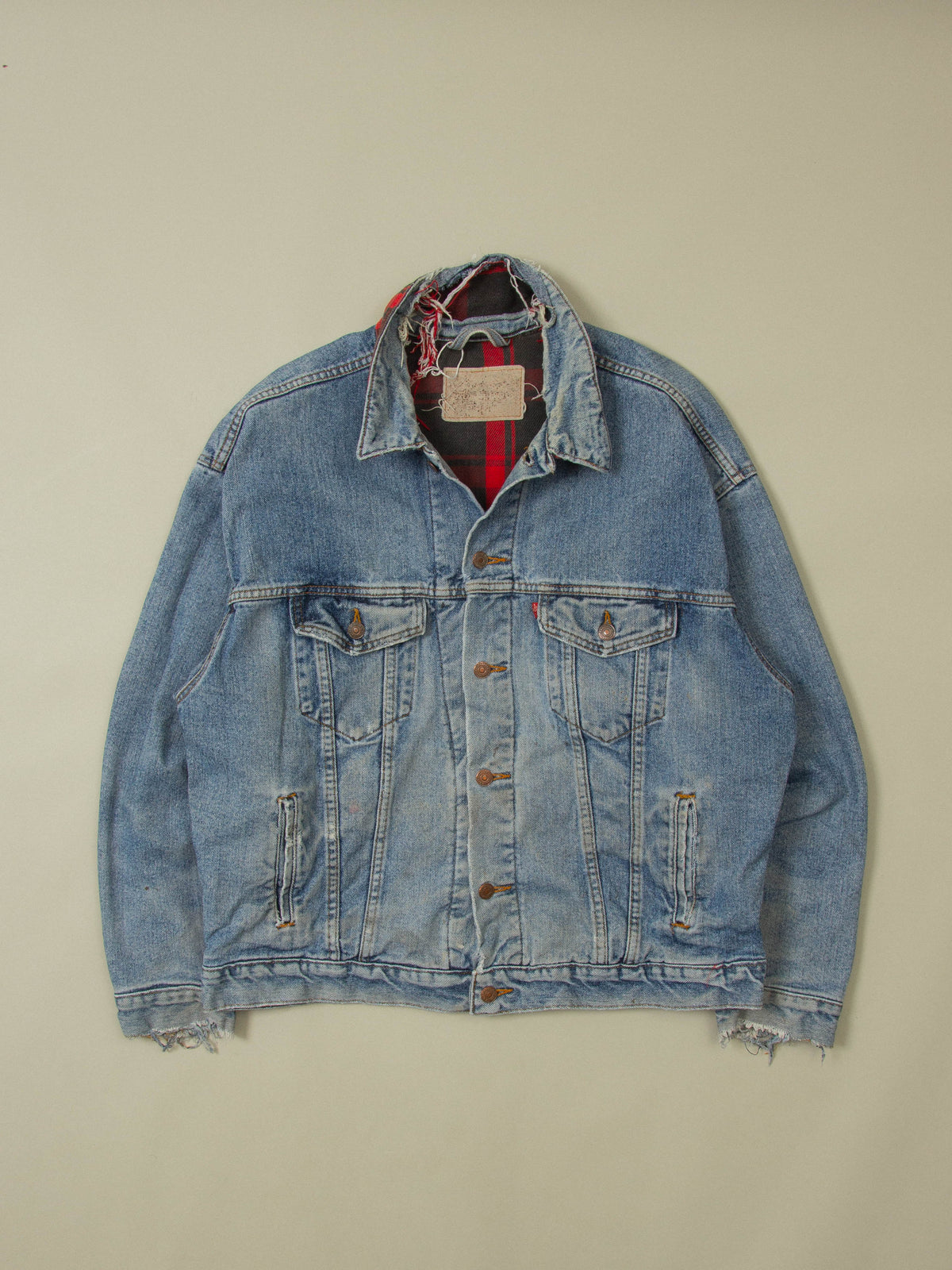 1990s Levi's Lined Denim Jacket - Made in USA (L)