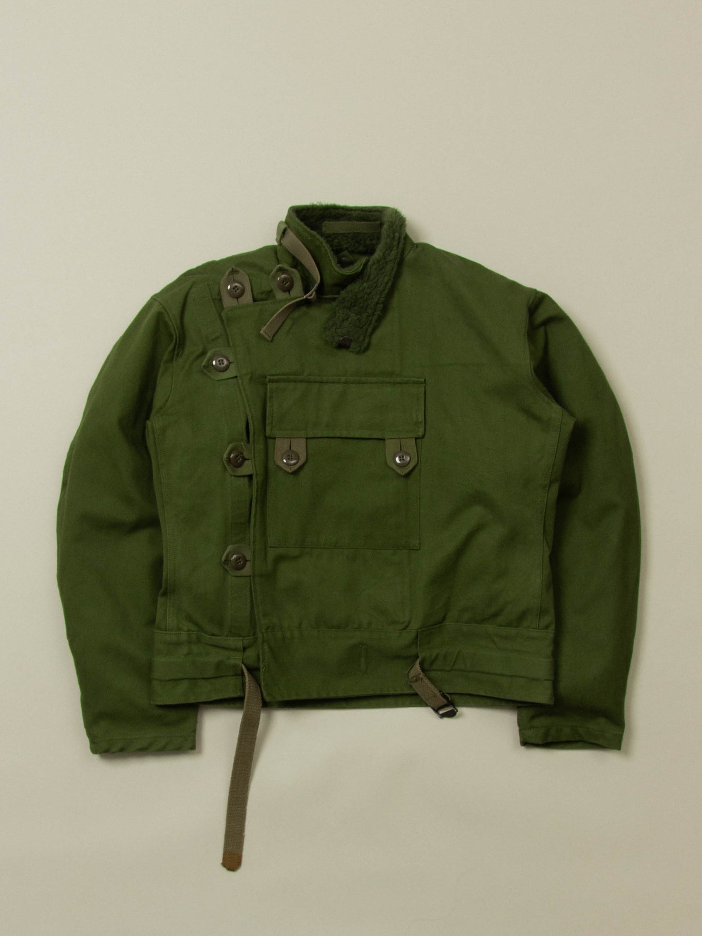 Vtg 1960s Rare Swedish Army Motorcycle Dispatch Jacket (M)