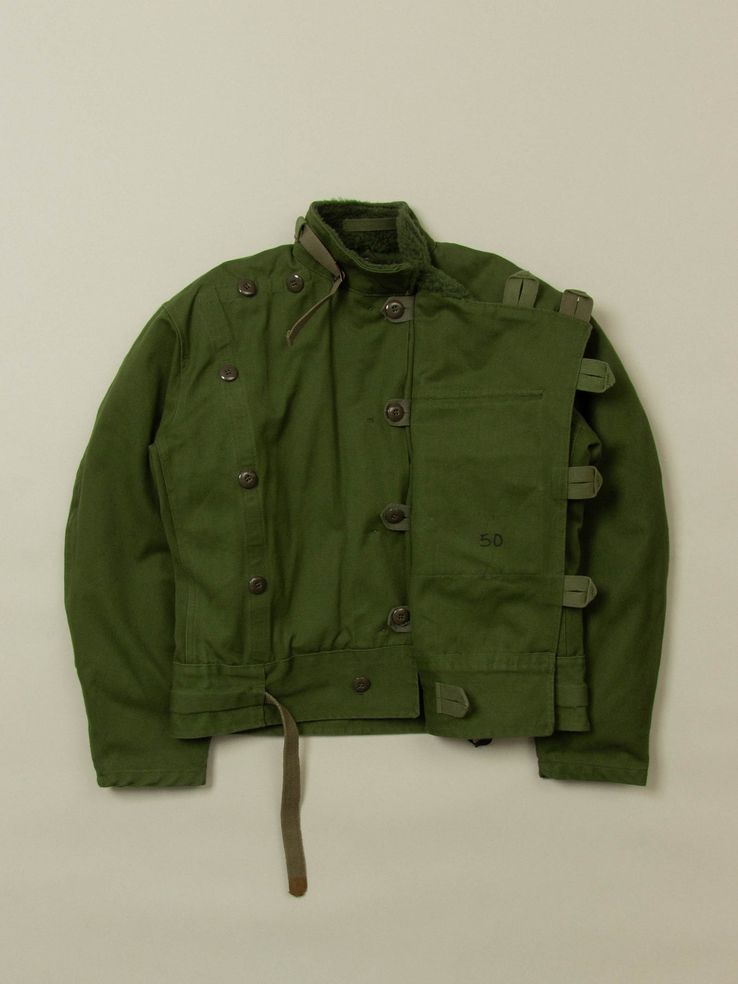 Vtg 1960s Rare Swedish Army Motorcycle Dispatch Jacket (M)