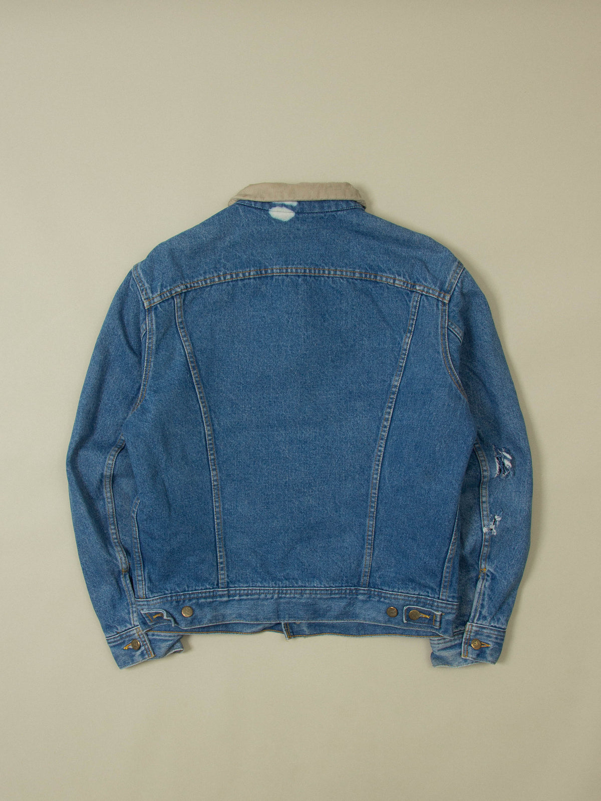 Vtg 1970s Lee Storm Rider Lined Denim jacket - Made in USA (L)