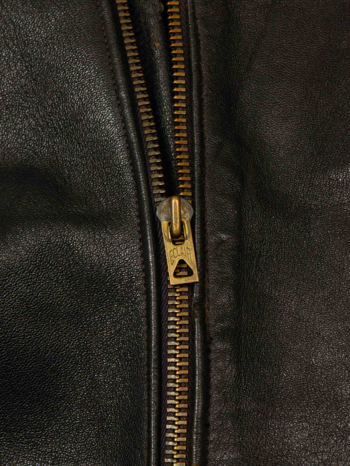 Vtg 1960s Lined Leather Motorcycle Jacket (M)