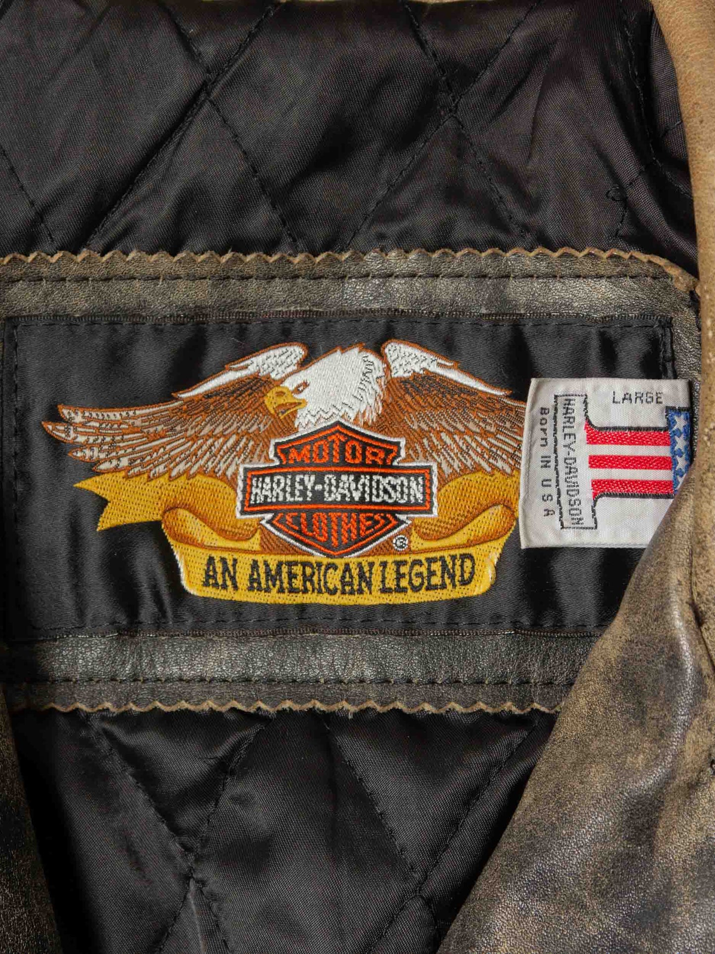Vtg 1980s Harley-Davidson Leather Motorcycle Jacket – Made in USA (L)