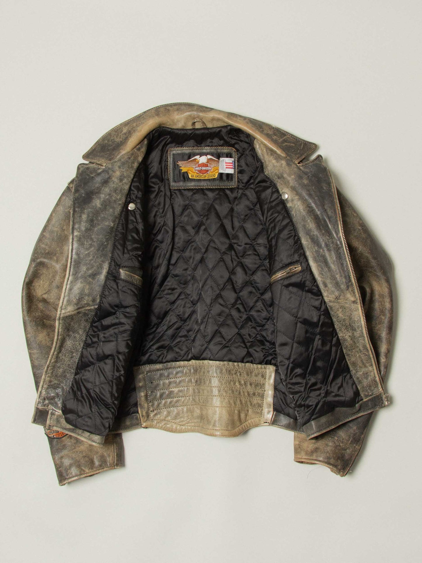 Vtg 1980s Harley-Davidson Leather Motorcycle Jacket – Made in USA (L)