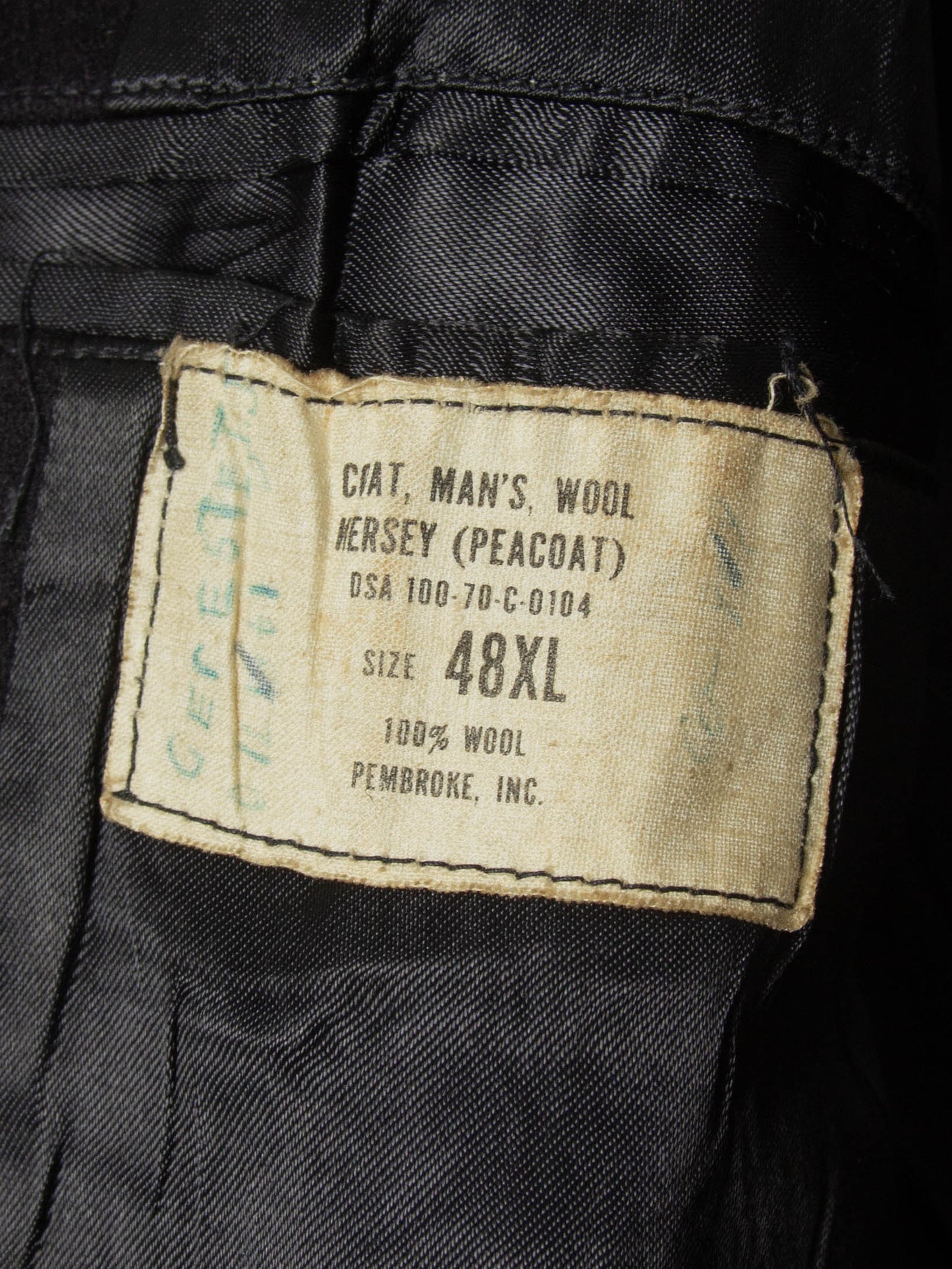 Vtg 1970s US Navy Wool Peacoat (XL)