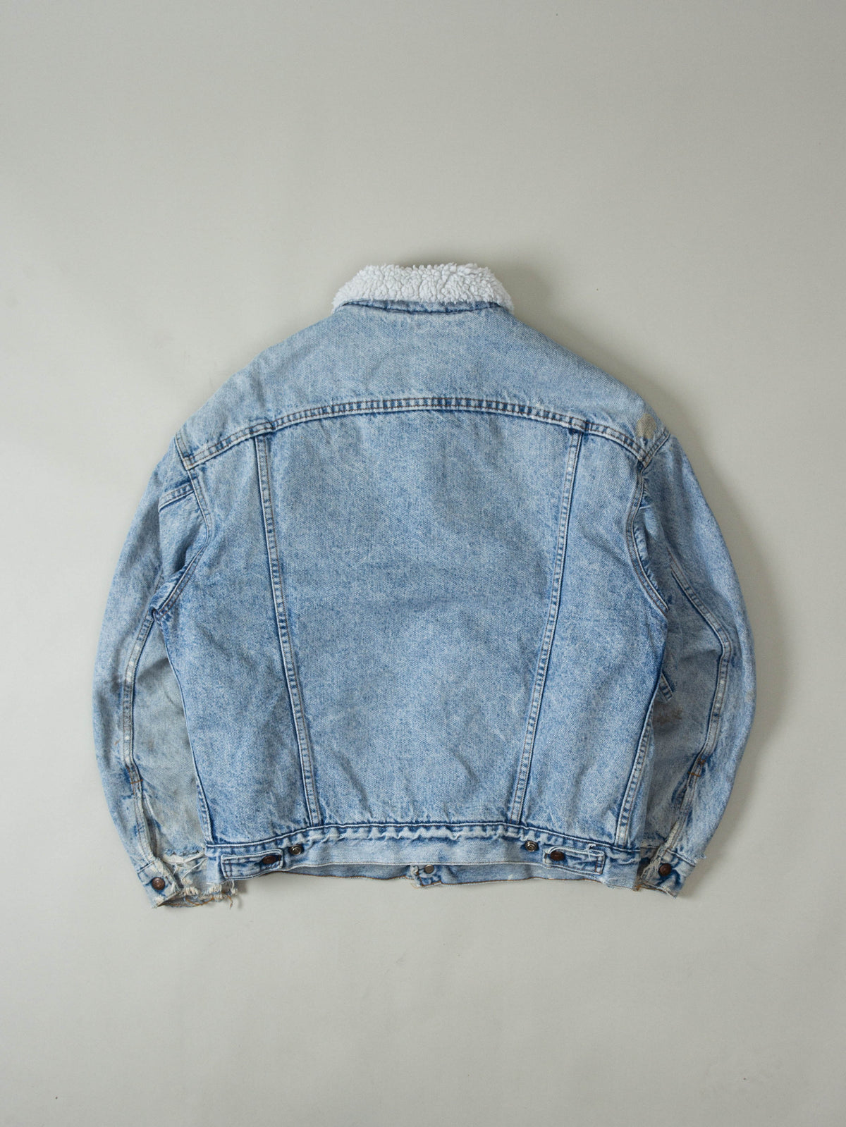 Vtg 1980s Levi's Sherpa Lined Denim Jacket - Made in USA (L)