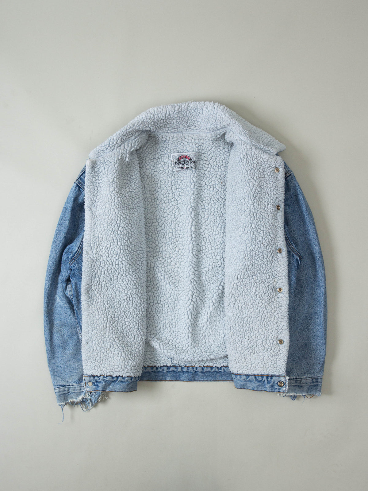 Vtg 1980s Levi's Sherpa Lined Denim Jacket - Made in USA (XL)