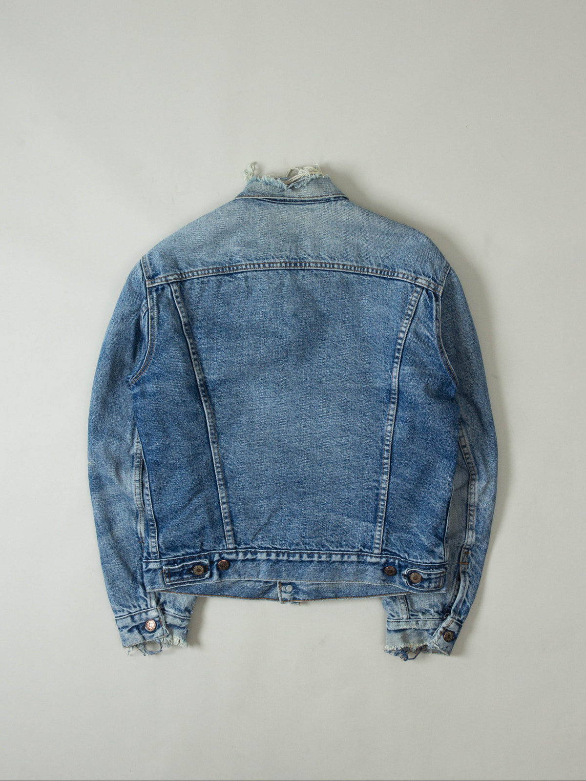 Vtg 1980s Levi's Lined Trucker Denim Jacket - Made in USA (M)