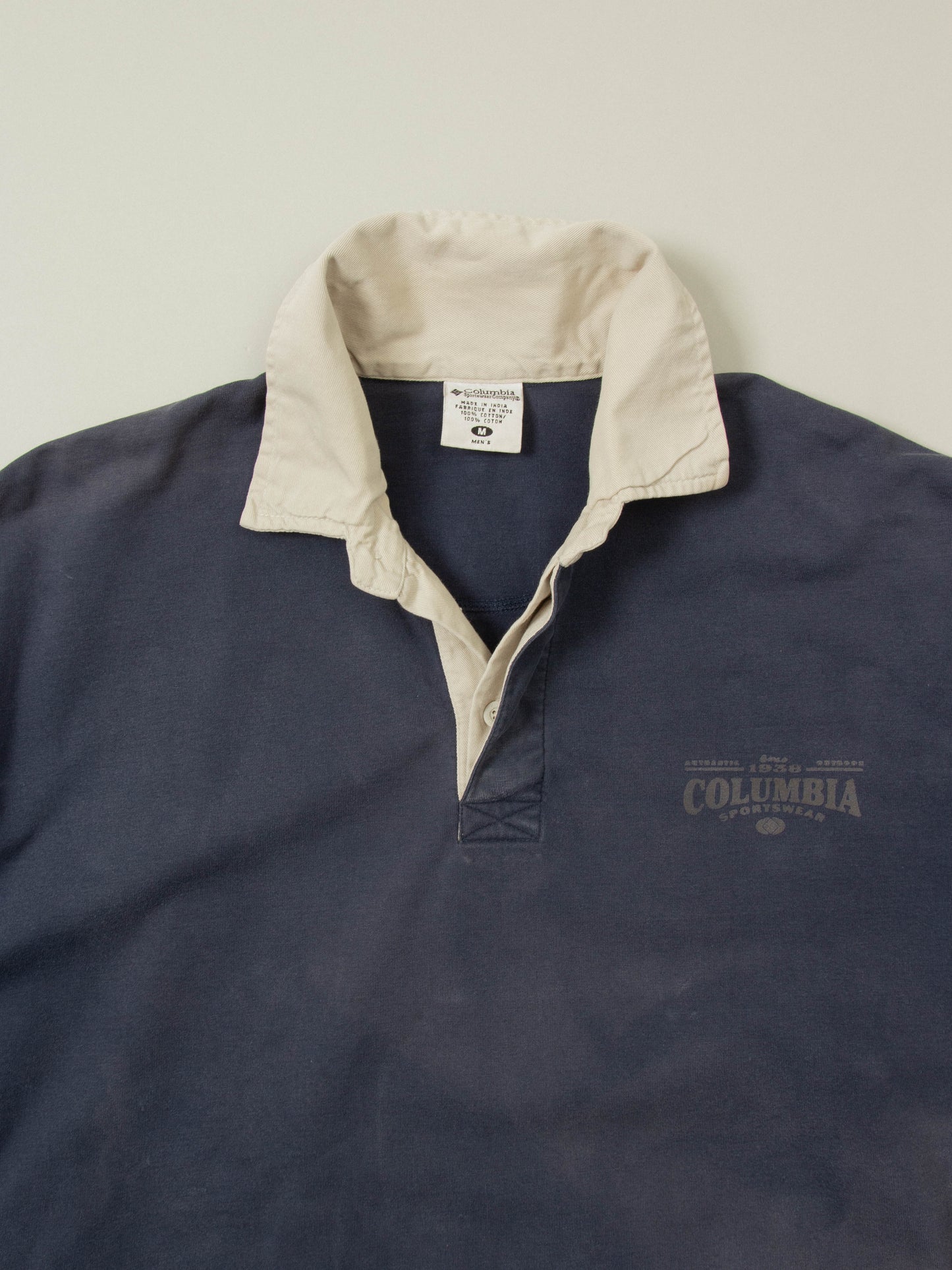 Vtg Faded Columbia Rugby Shirt (L)