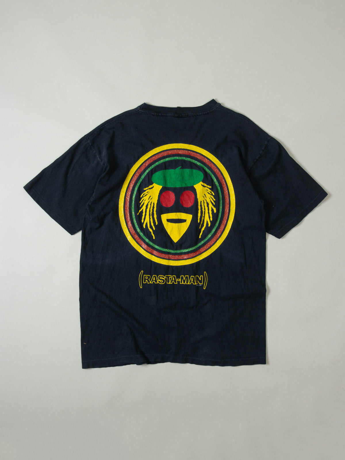 Vtg 1990s 'Rasta-Man' Single Stitch Tee - Made in USA (L)
