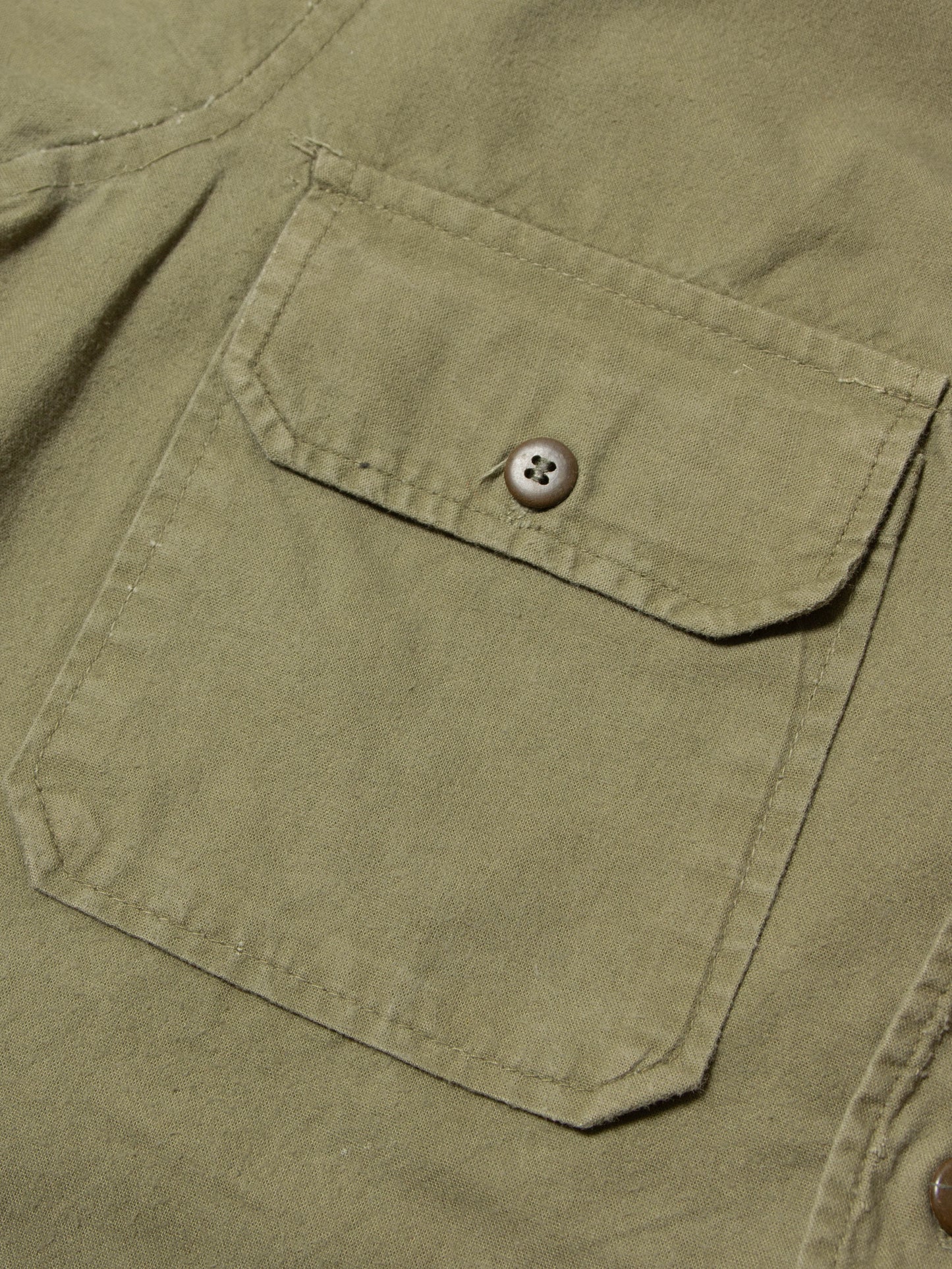 Vtg 1970s Greek Army Fatigue Shirt