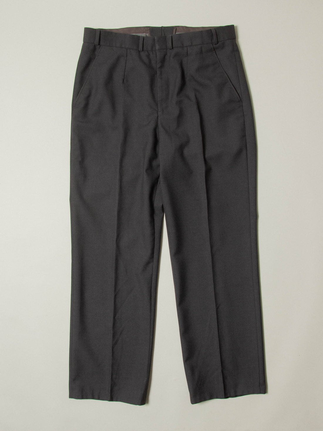 Vtg 1990s Pleated Army Wool Dress Trousers (Dark Grey) Broadway & Sons Vtg 1990s Pleated Army Wool Dress Trousers (Dark Grey) Broadway & Sons