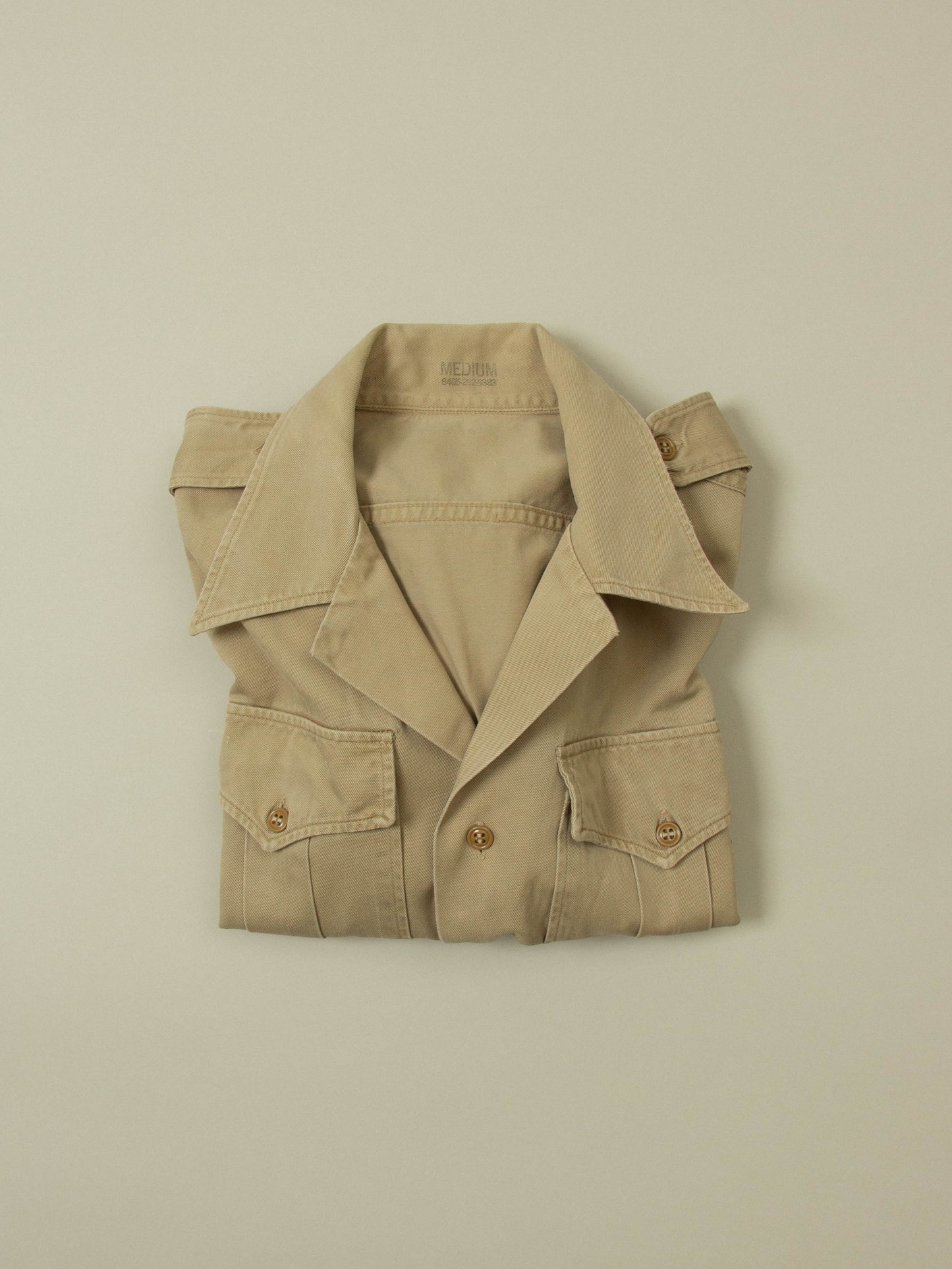 Vtg 1950s US Army Short Sleeve Officer Shirt (M)