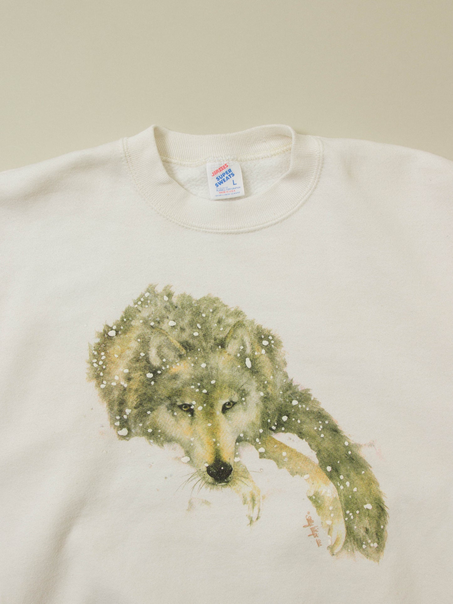 Vtg 1990s Jerzees Graphic Sweatshirt - Made in USA (L)